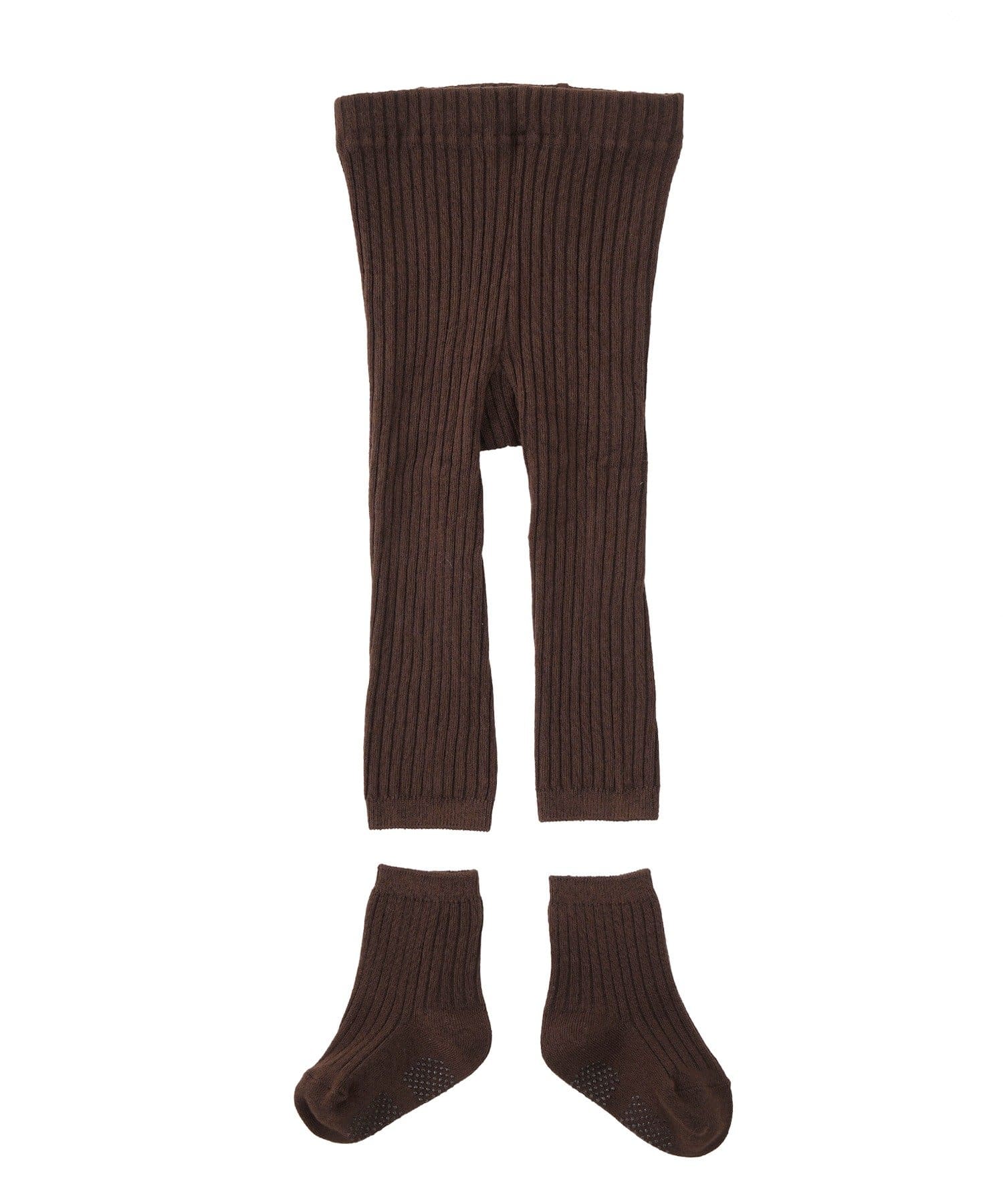 3COINS(スリーコインズ) 《WEB限定商品》リブレギンス&ソックス:70~80cm