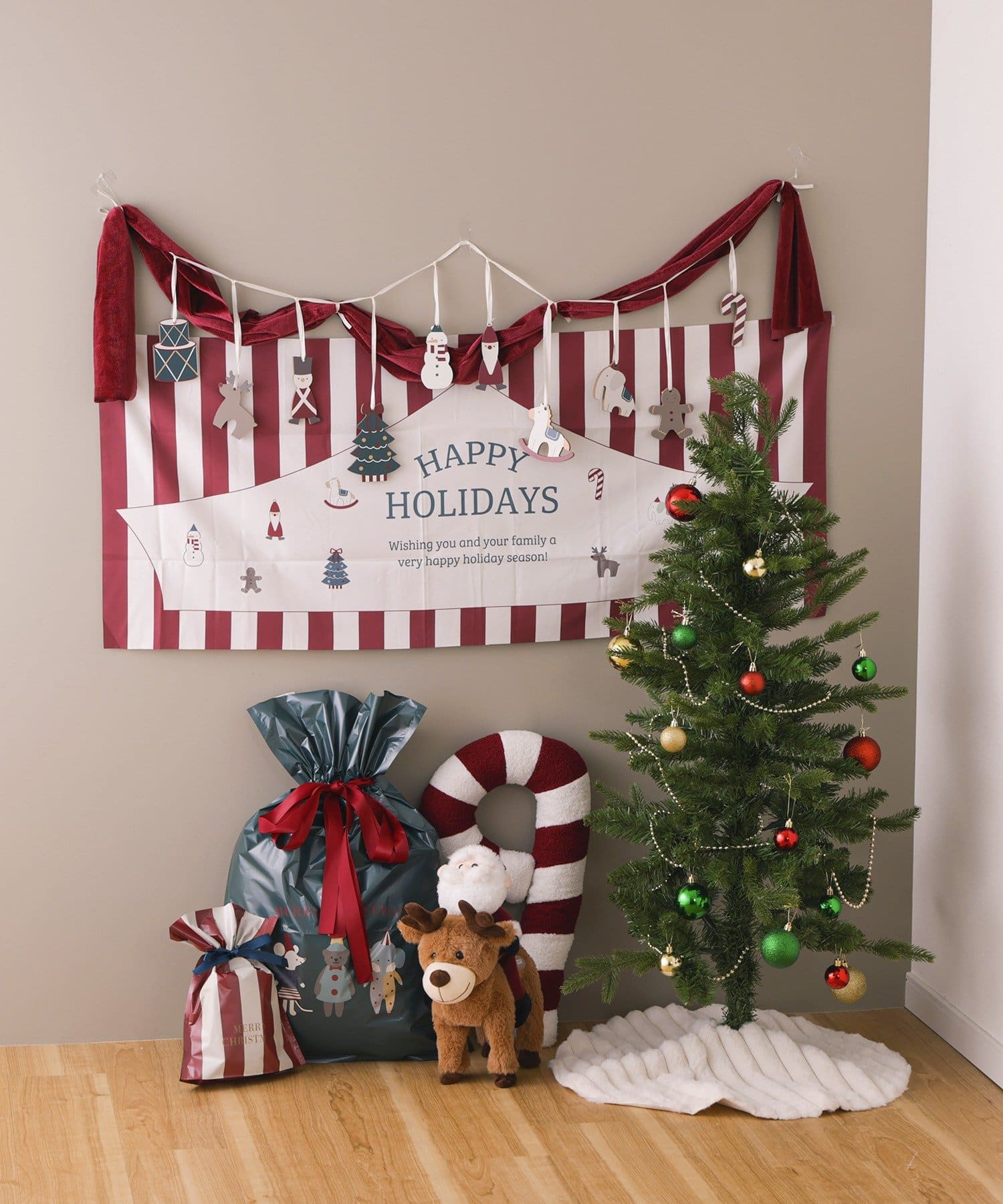 3COINS(スリーコインズ) タペストリー:50×120cm/クリスマス