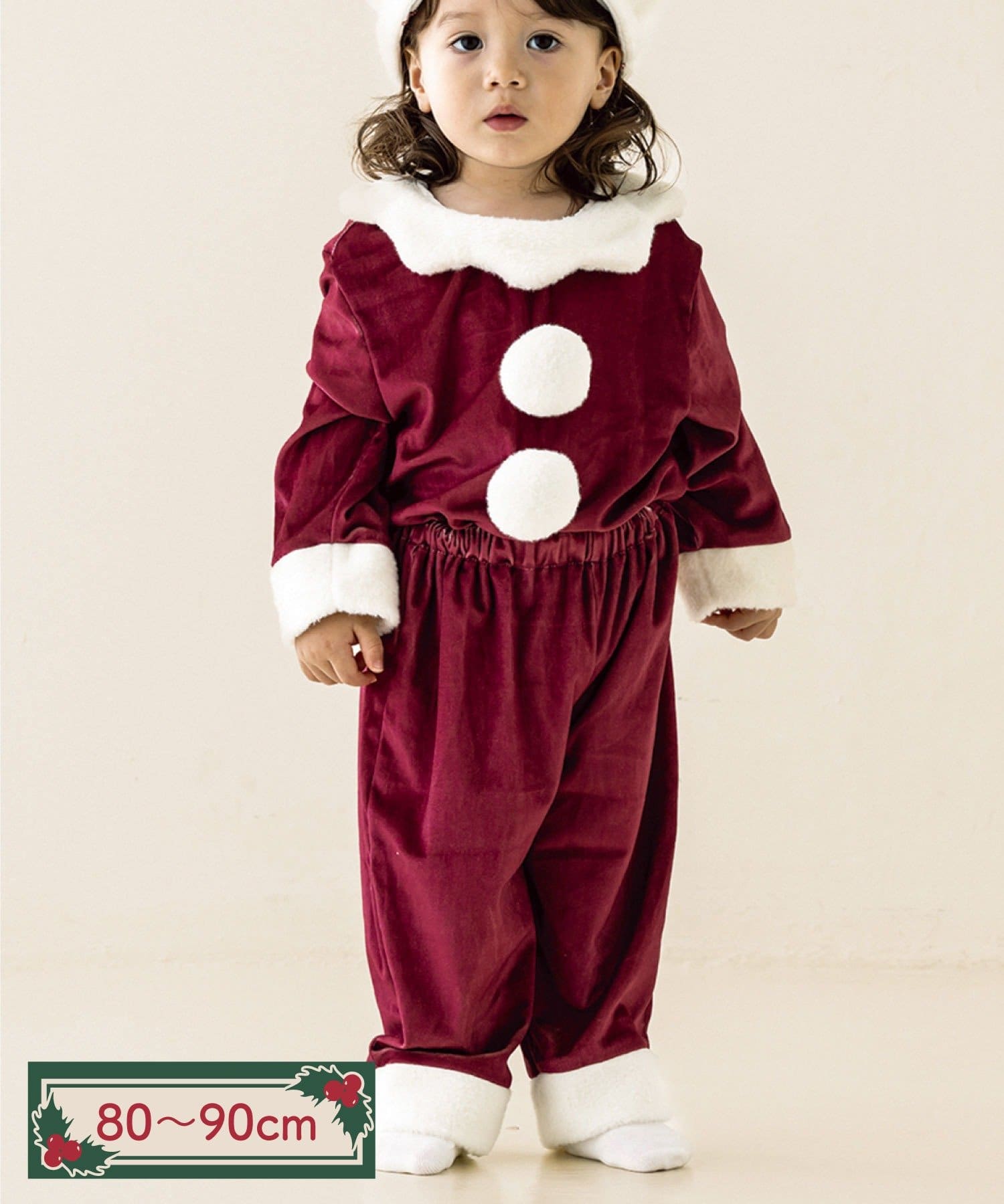 3COINS(スリーコインズ) サンタセットアップ:80~90cm/クリスマス