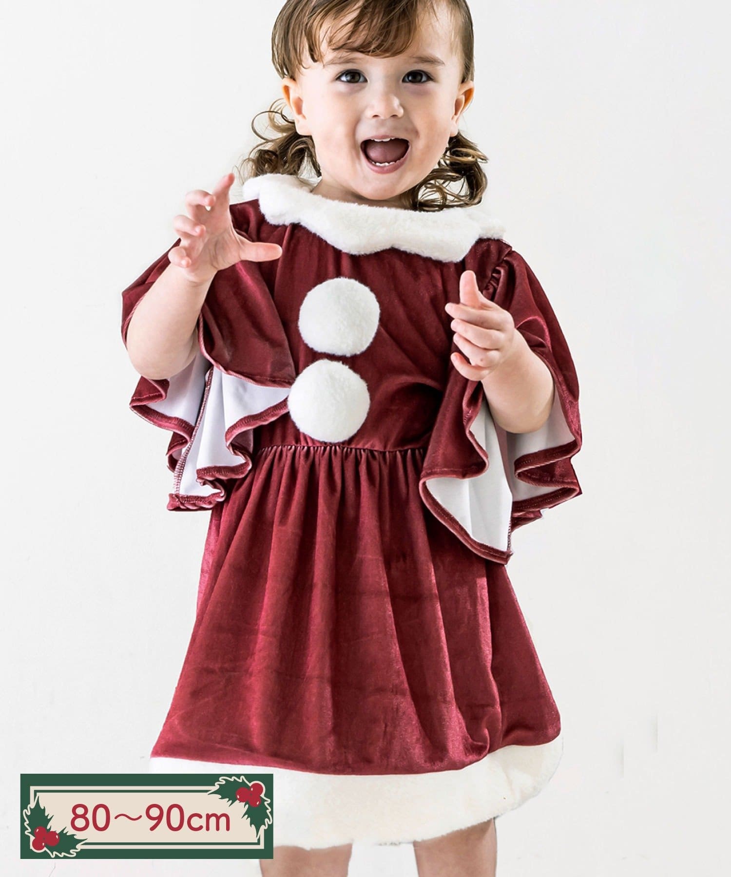 3COINS(スリーコインズ) サンタワンピース:80~90cm/クリスマス
