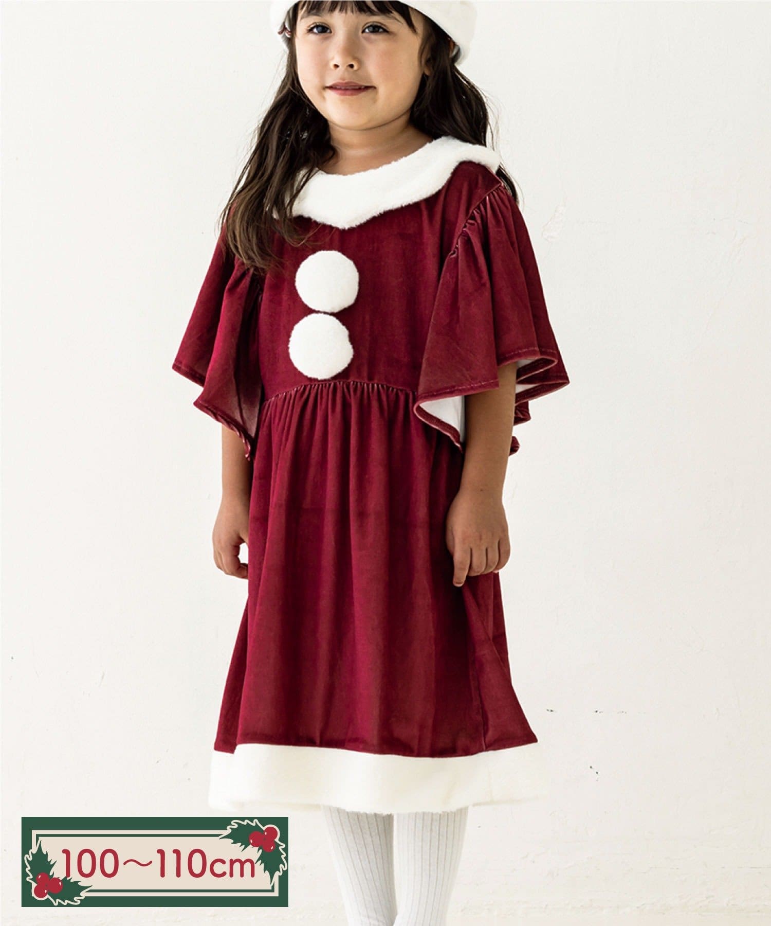3COINS(スリーコインズ) サンタワンピース:100~110cm/クリスマス
