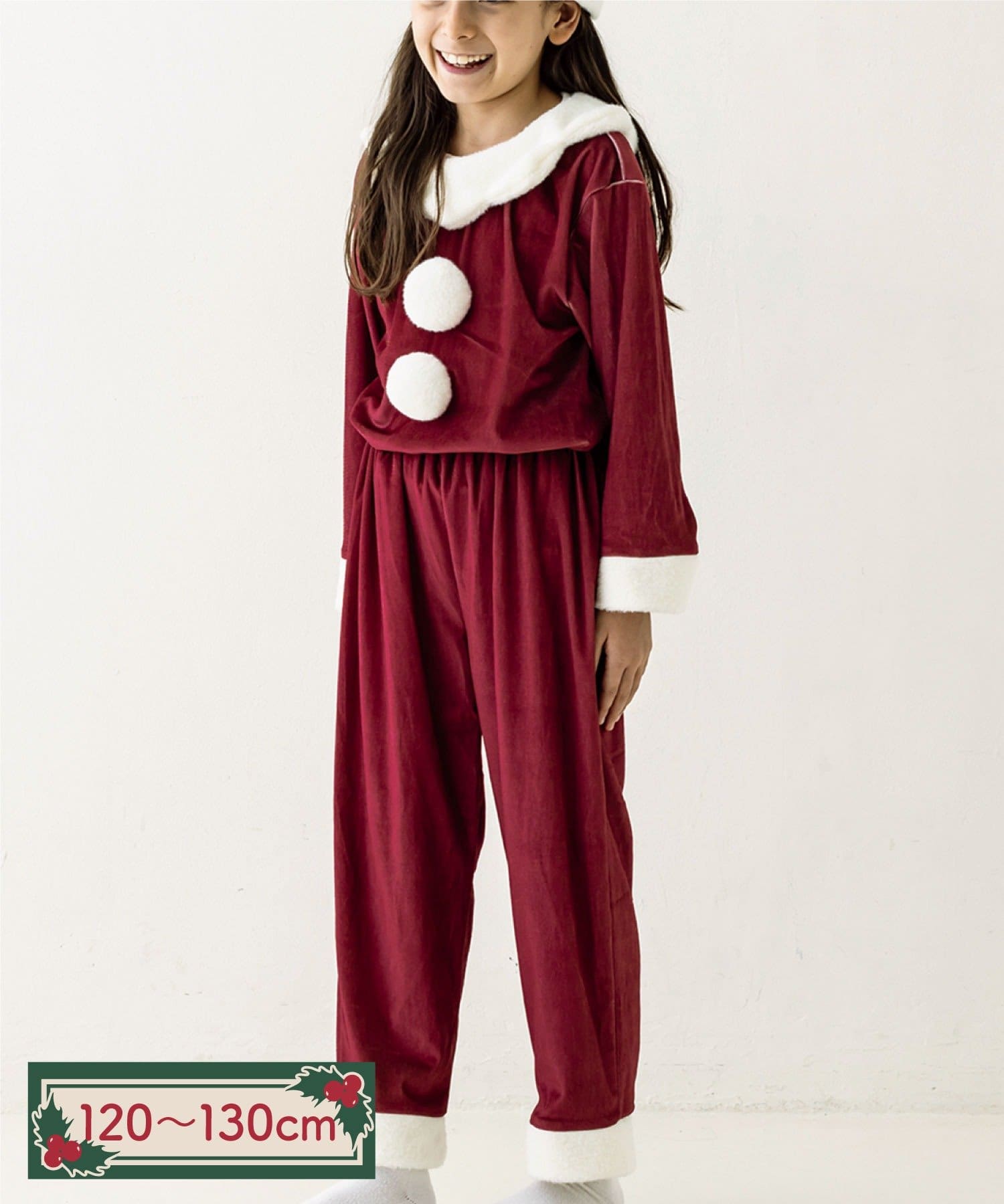 3COINS(スリーコインズ) 《WEB限定サイズ》サンタセットアップ:120~130cm/クリスマス