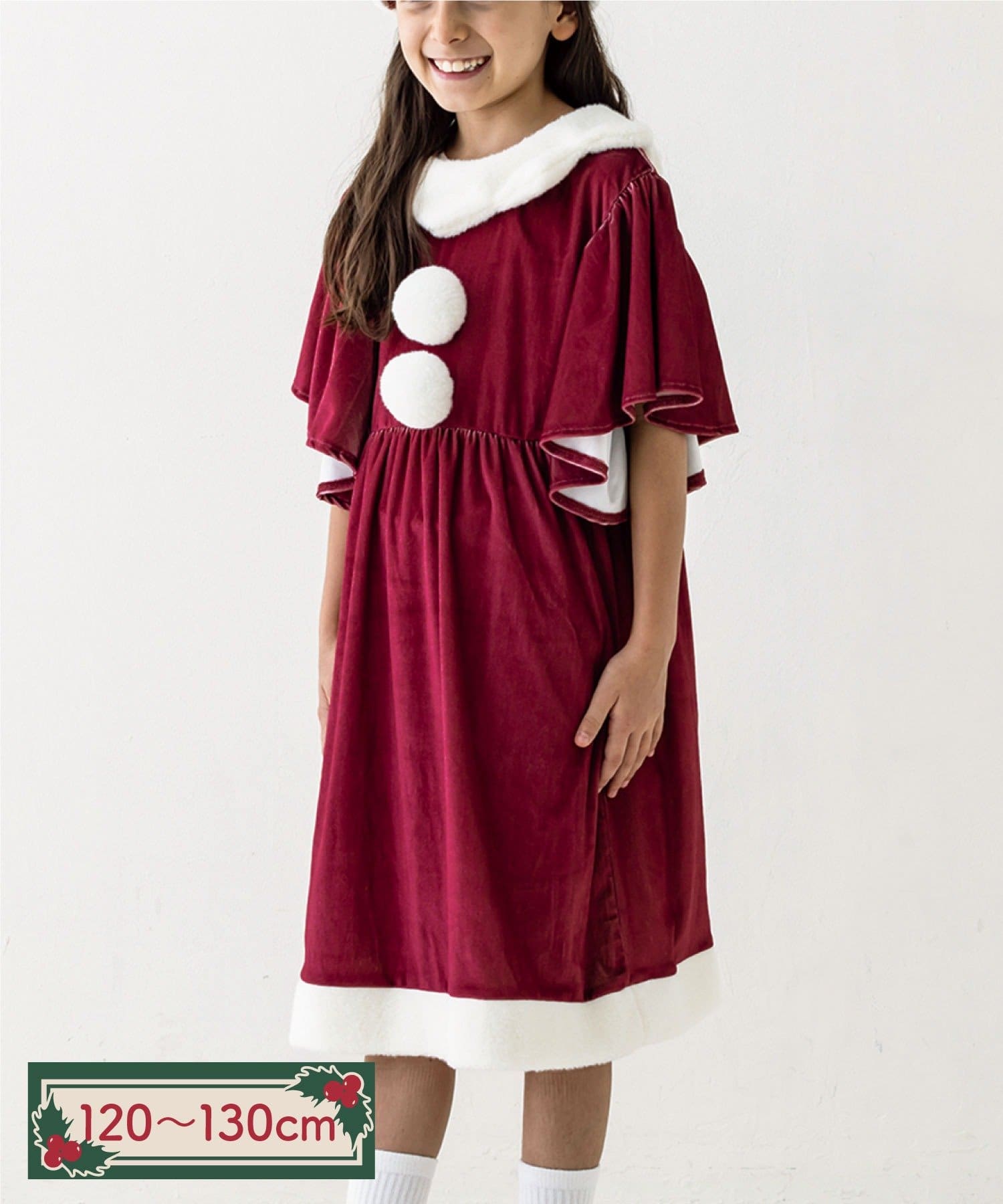 3COINS(スリーコインズ) 《WEB限定サイズ》サンタワンピース:120~130cm/クリスマス