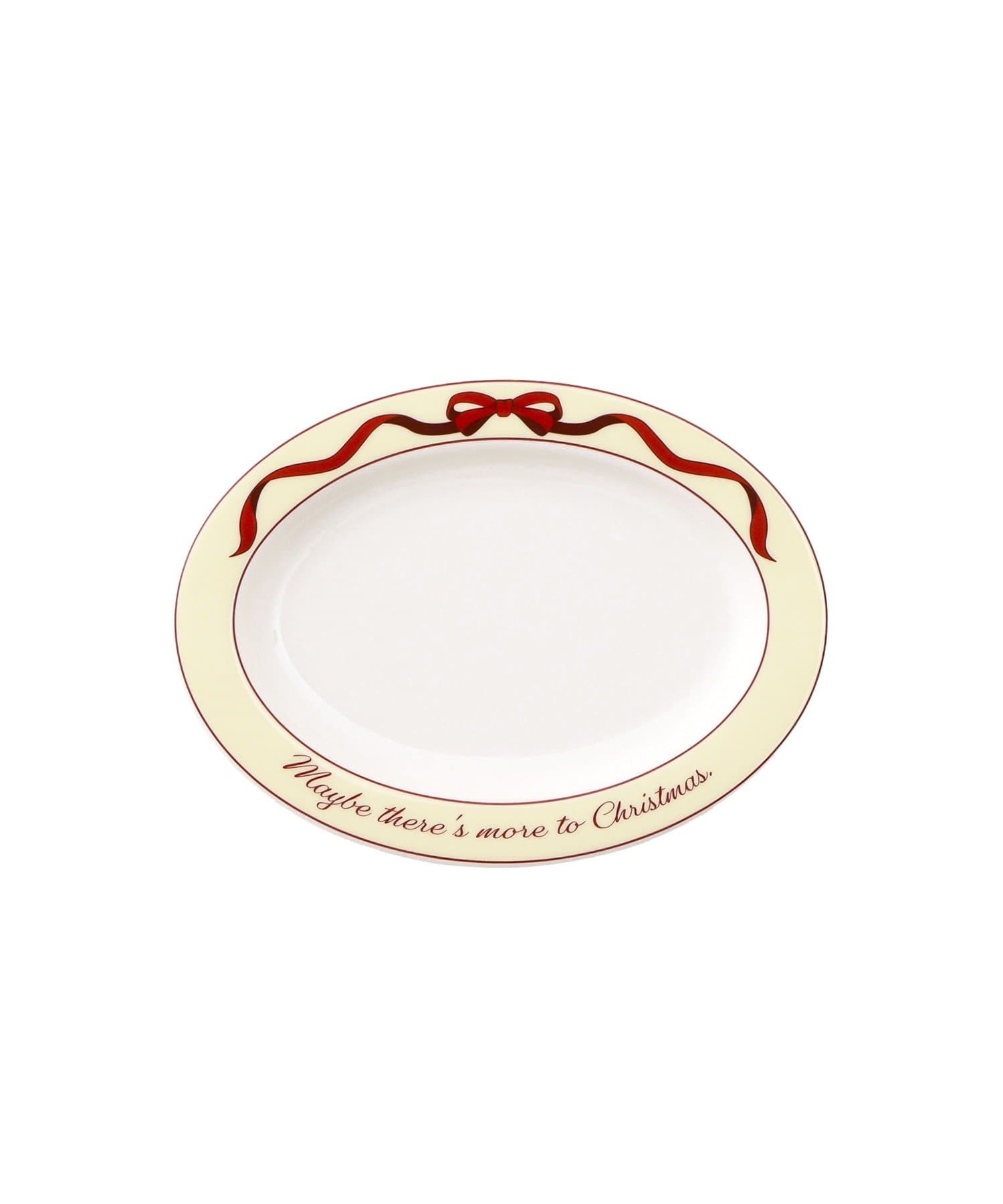 3COINS(スリーコインズ) セラミックオーバル小皿/クリスマス