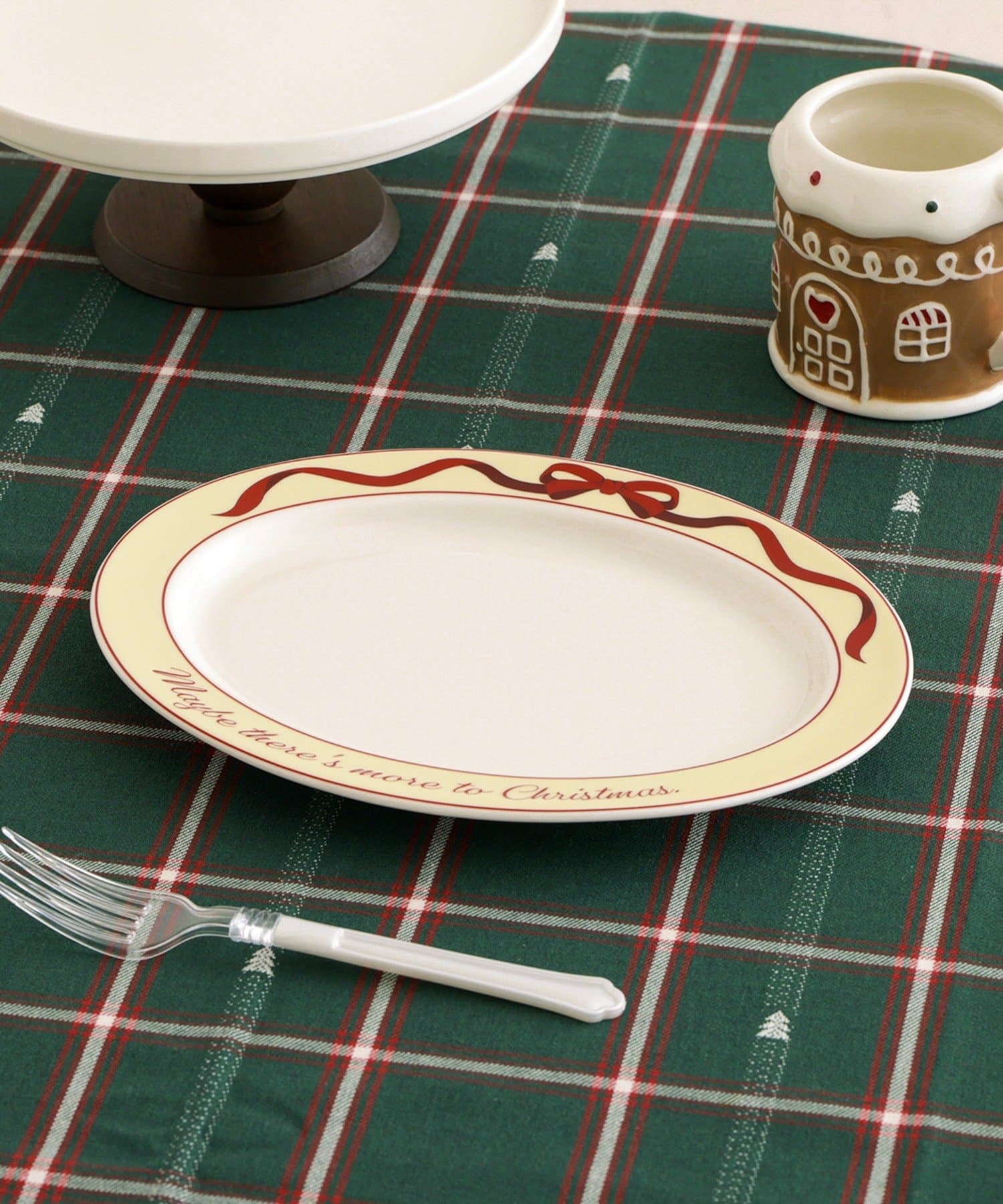 3COINS(スリーコインズ) セラミックオーバルプレート/クリスマス