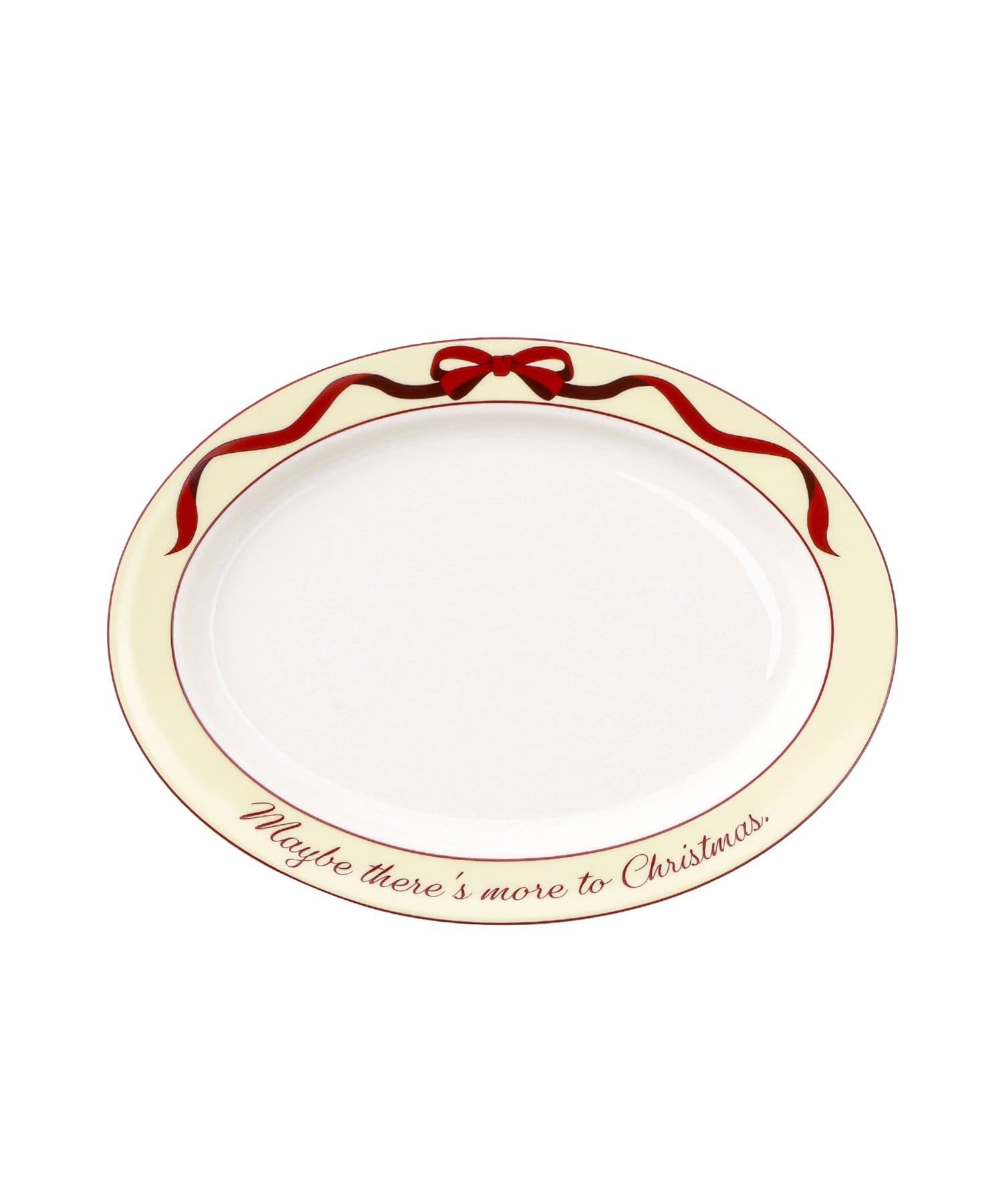 3COINS(スリーコインズ) セラミックオーバルプレート/クリスマス