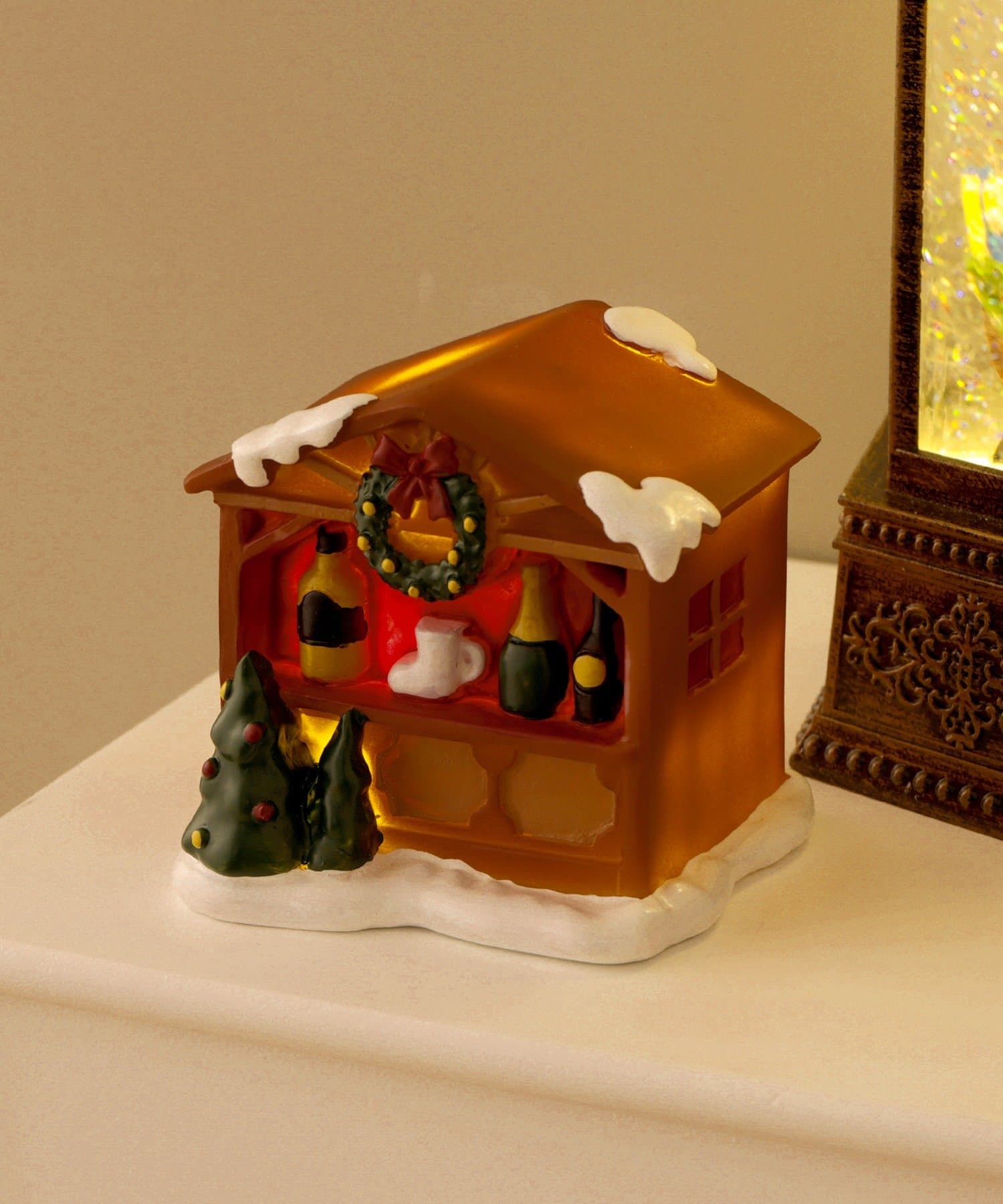 3COINS(スリーコインズ) ライト付きクリスマスマーケットオブジェ/クリスマス