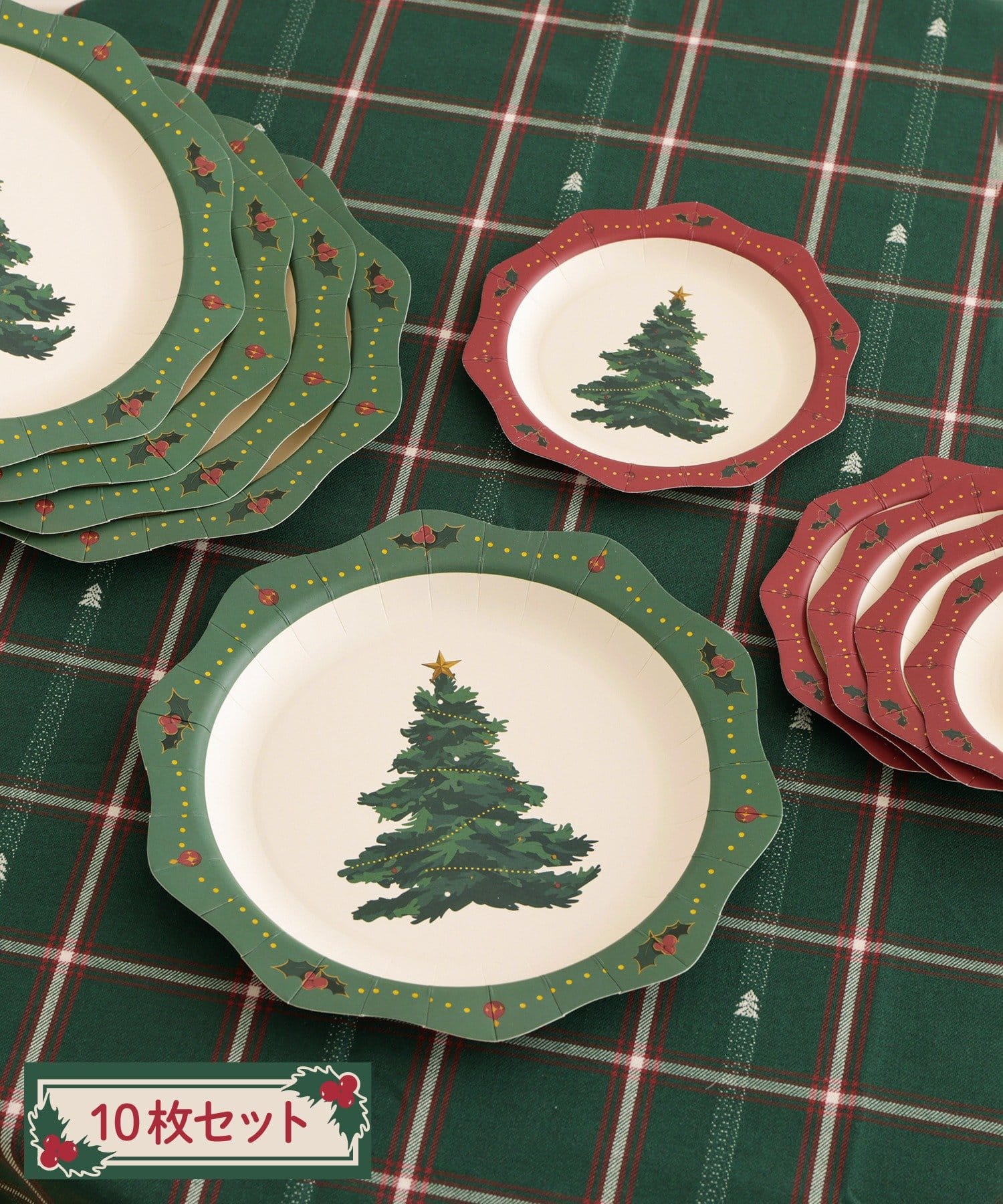 3COINS(スリーコインズ) ペーパープレート2柄/クリスマス