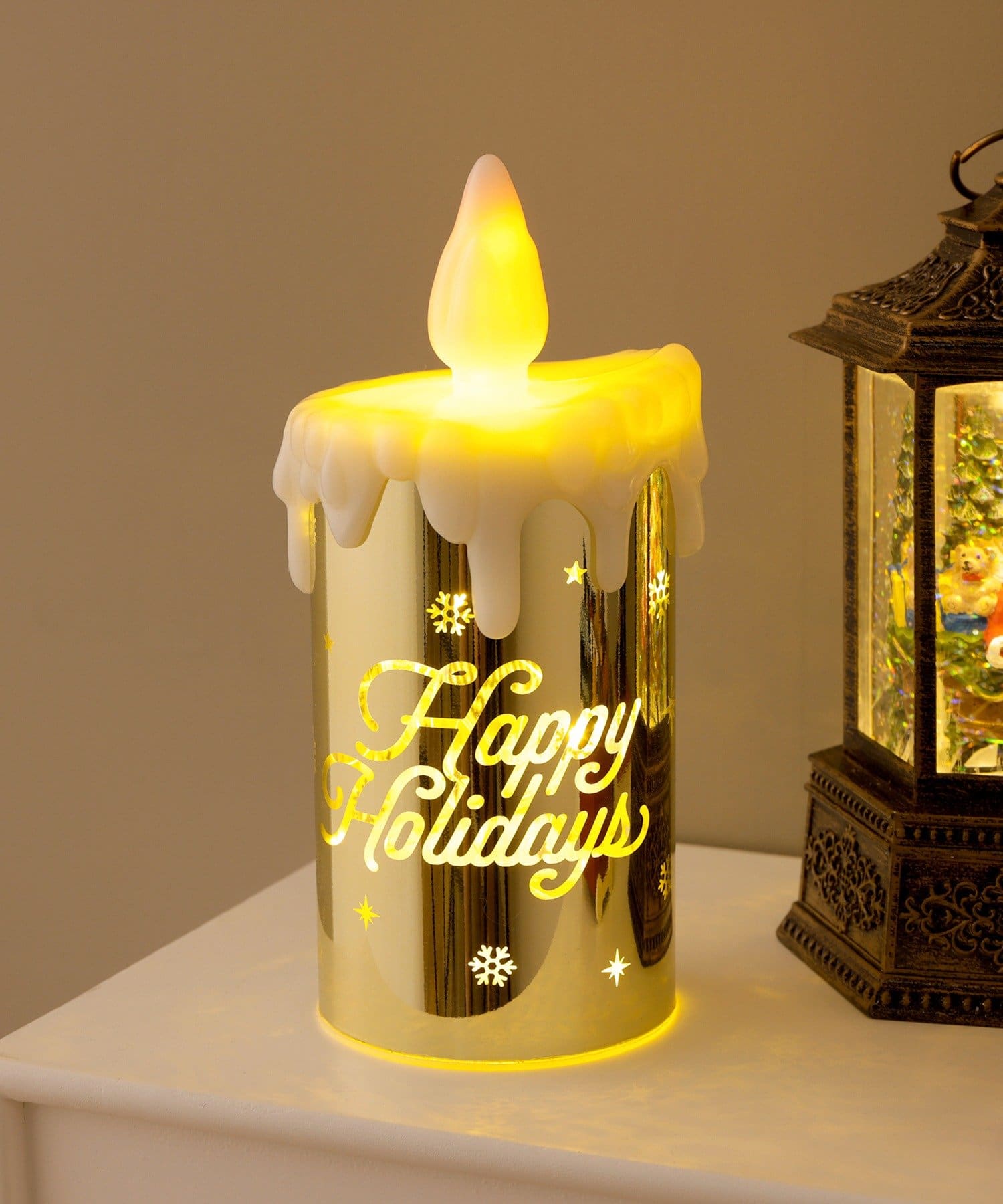 3COINS(スリーコインズ) LEDキャンドルオブジェ/クリスマス