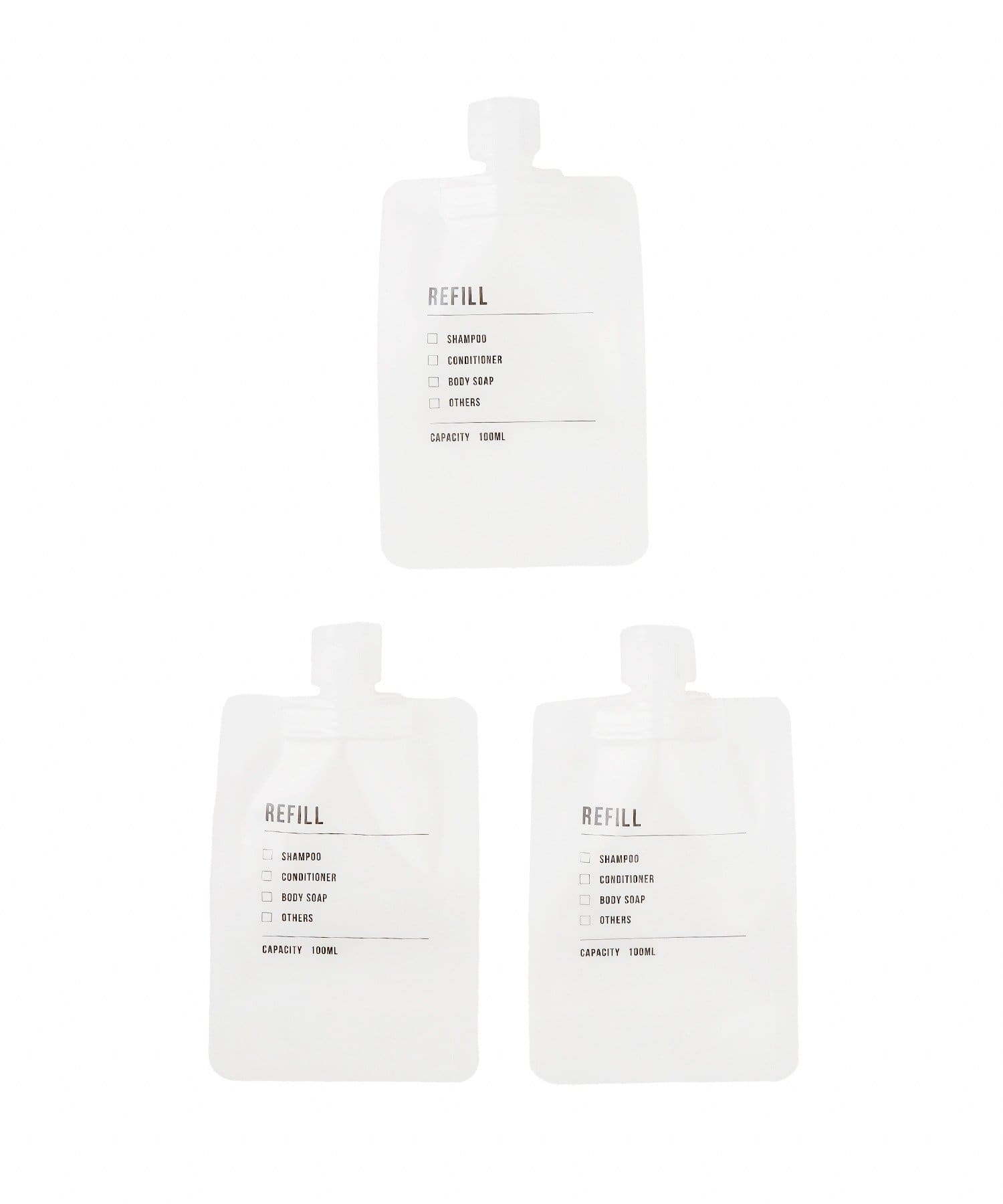 3COINS(スリーコインズ) 詰め替えチューブ3個セット：100ml