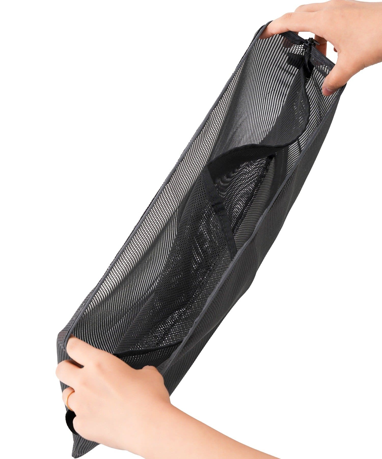 3COINS(スリーコインズ) 洗える衣類収納マチ無し：L