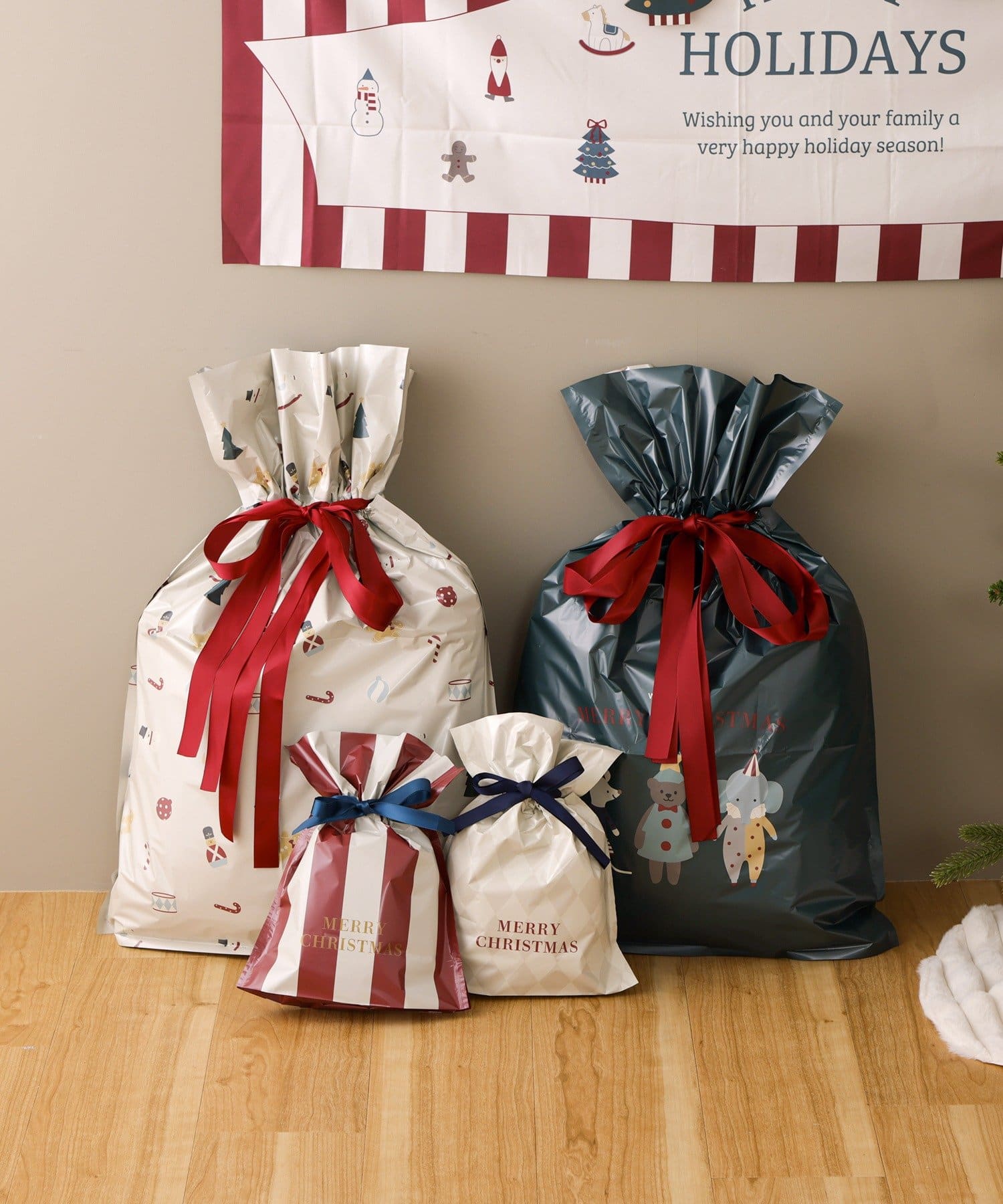 3COINS(スリーコインズ) ラッピング袋/クリスマス