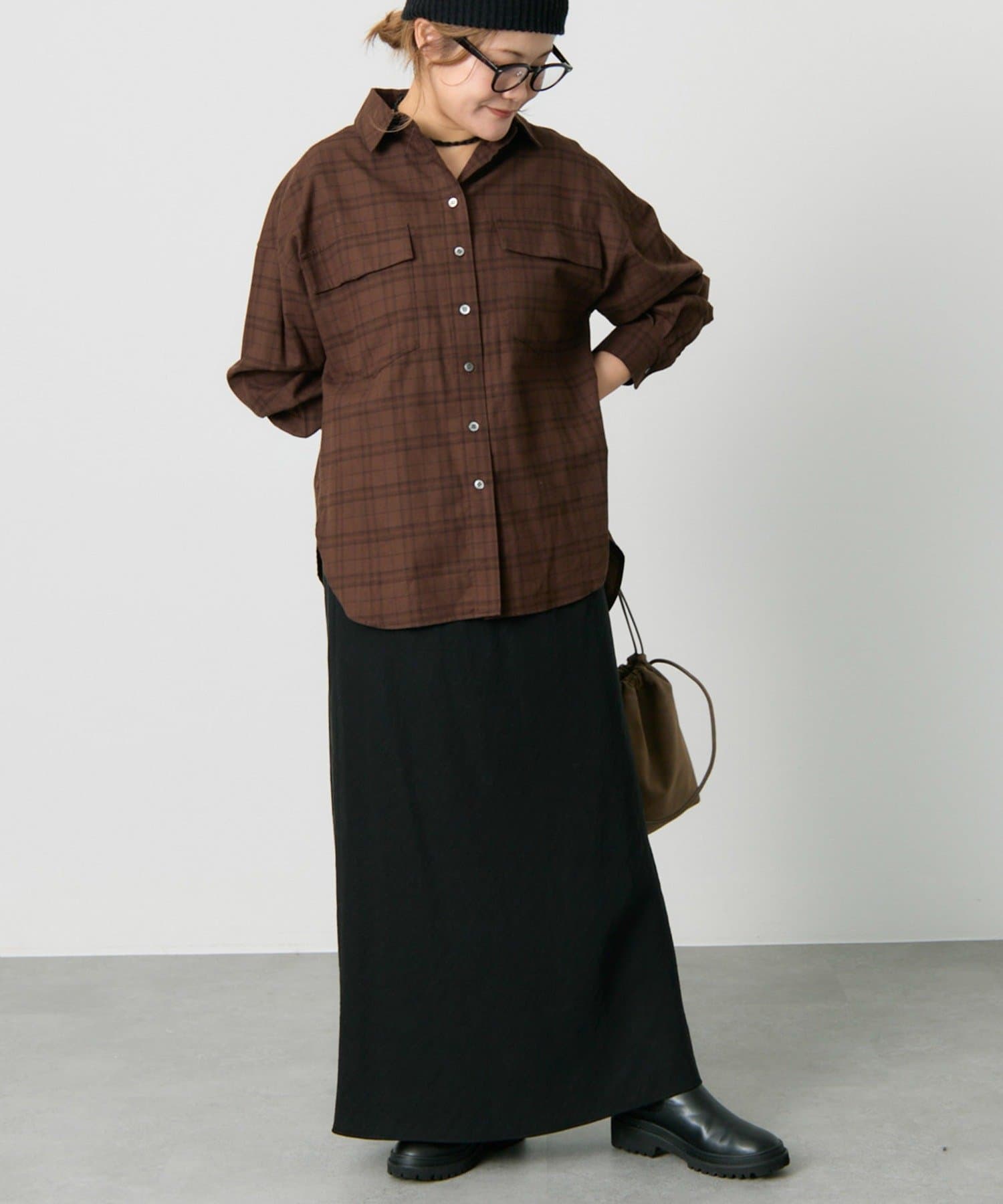 PUAL CE CIN(ピュアルセシン) 【インフルエンサーセレクト】ソフトツイルバイヤススカート