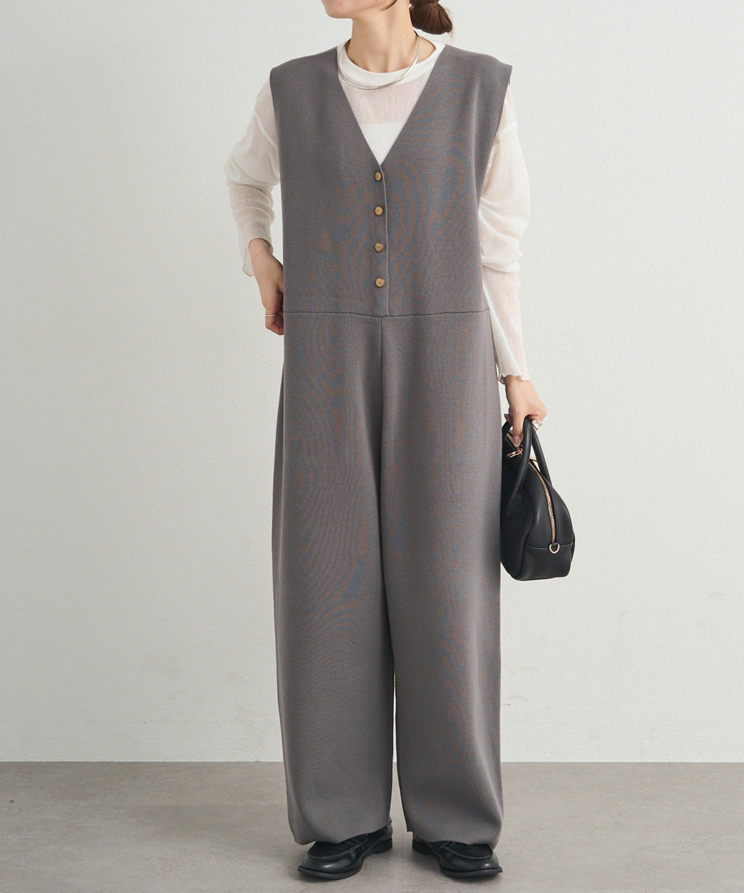 ♡新品·【完売】PUAL CE CINピュアルセシン フロントジップサロペット♡ 綿麻フロントジップサロペット | PUAL CE CIN(ピュアルセシン