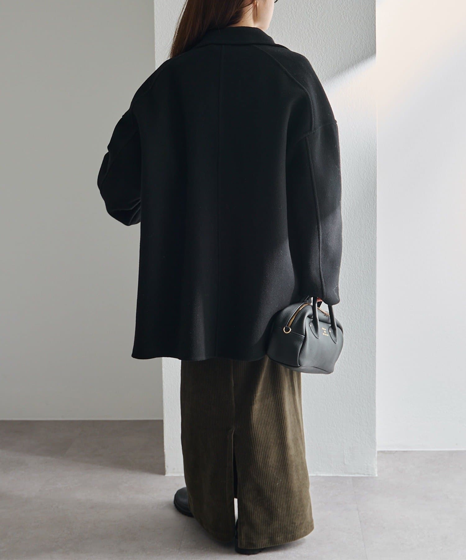 PUAL CE CIN(ピュアルセシン) ハンドメイド風ウール混テーラーコート