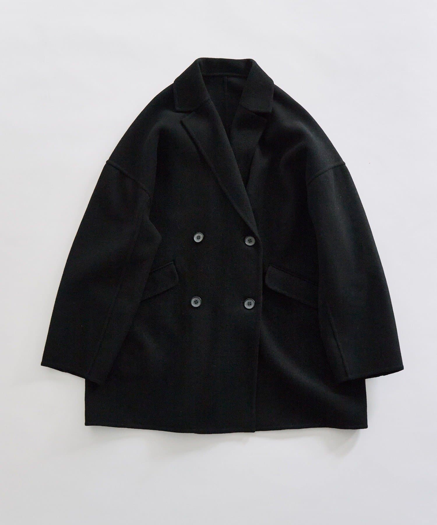 PUAL CE CIN(ピュアルセシン) ハンドメイド風ウール混テーラーコート