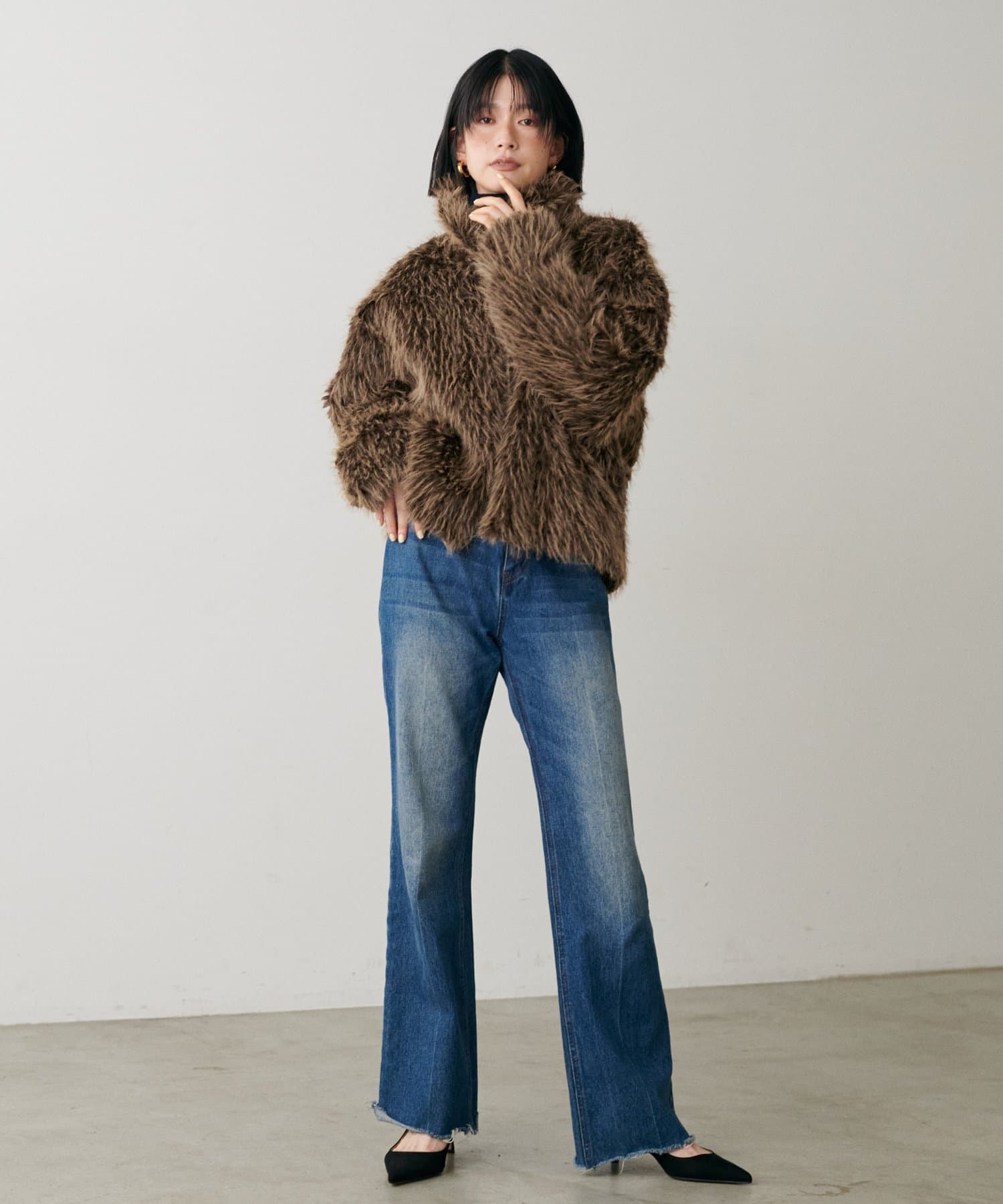 LARUTA(ラルータ) 2WAYネックファーブルゾン