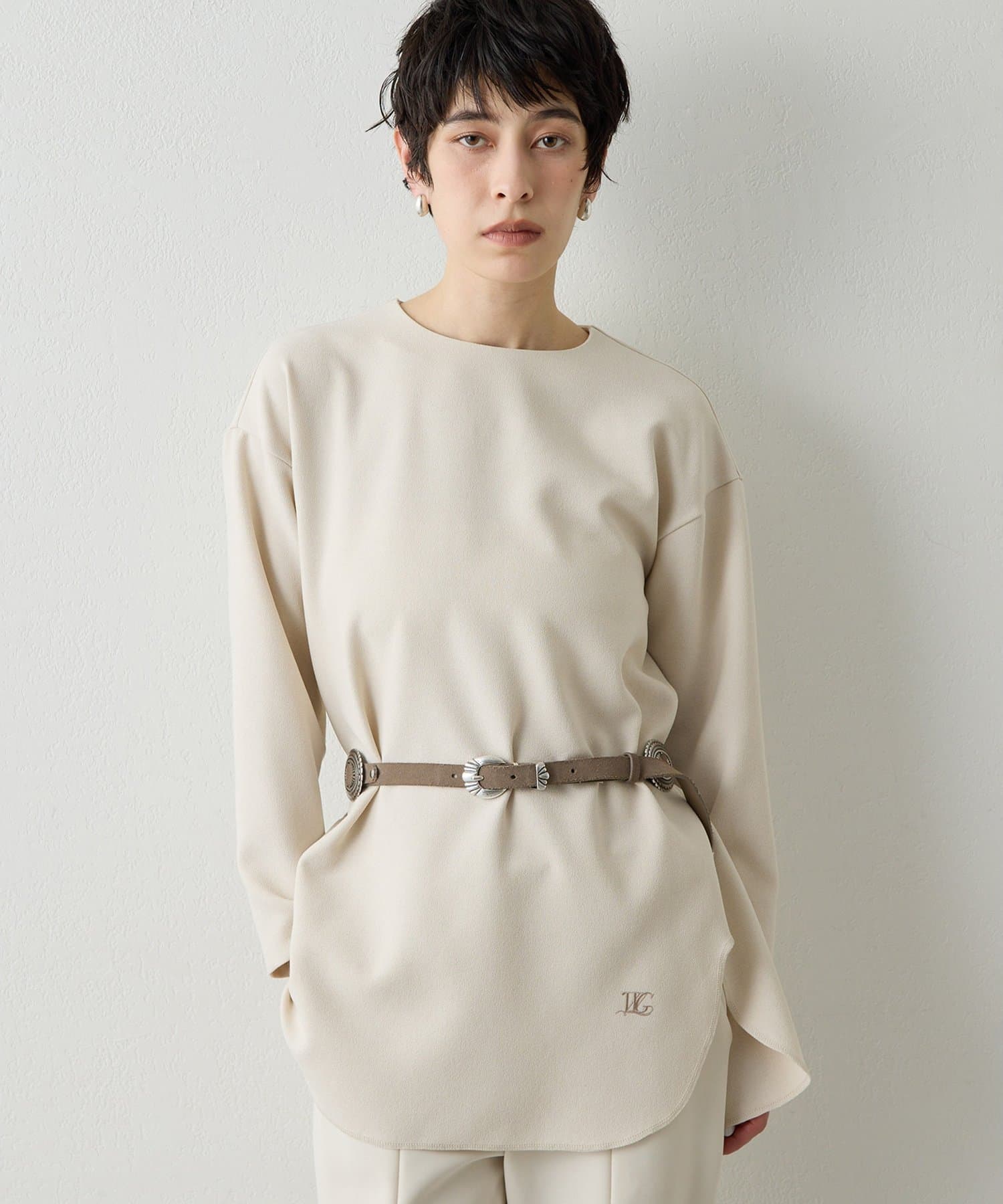 Whim Gazette(ウィム ガゼット) ＜一部店舗＆WEB限定カラーあり＞刺繍ジョーゼットプルオーバー