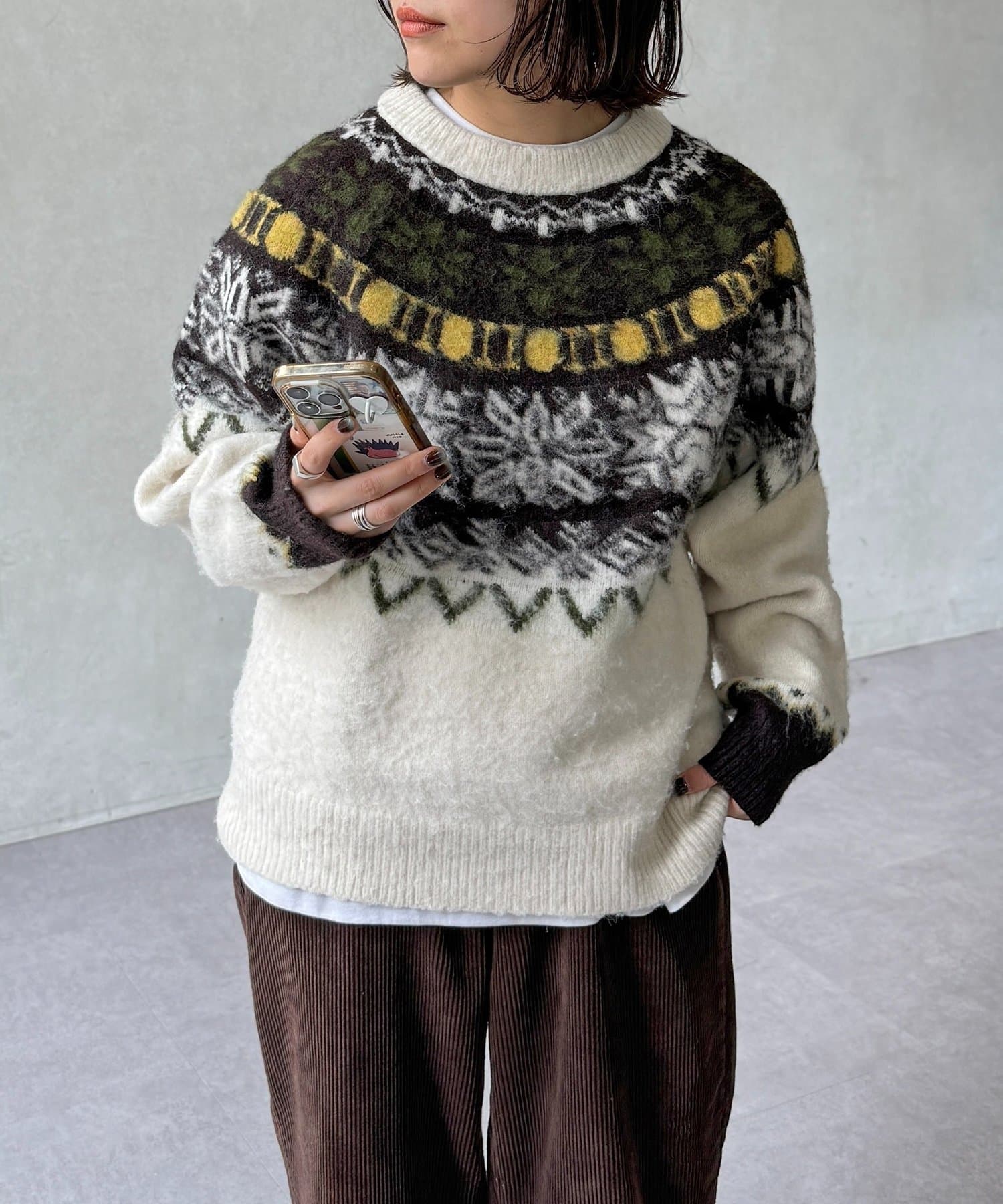 CPCM(シーピーシーエム) 求心柄ニット