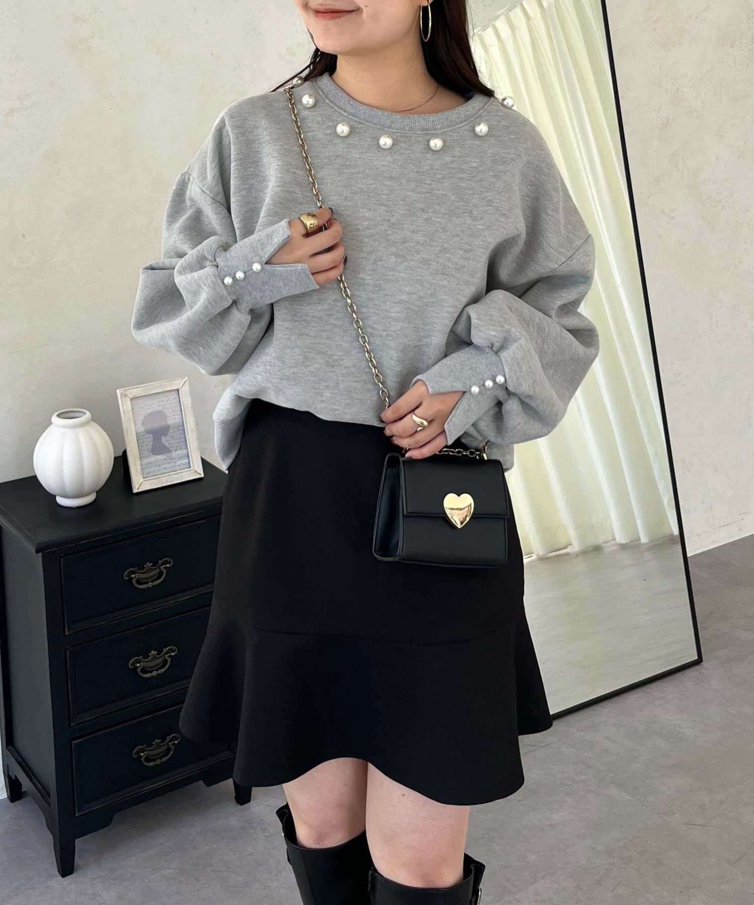 prose verse(プロズヴェール) パール襟スウェット