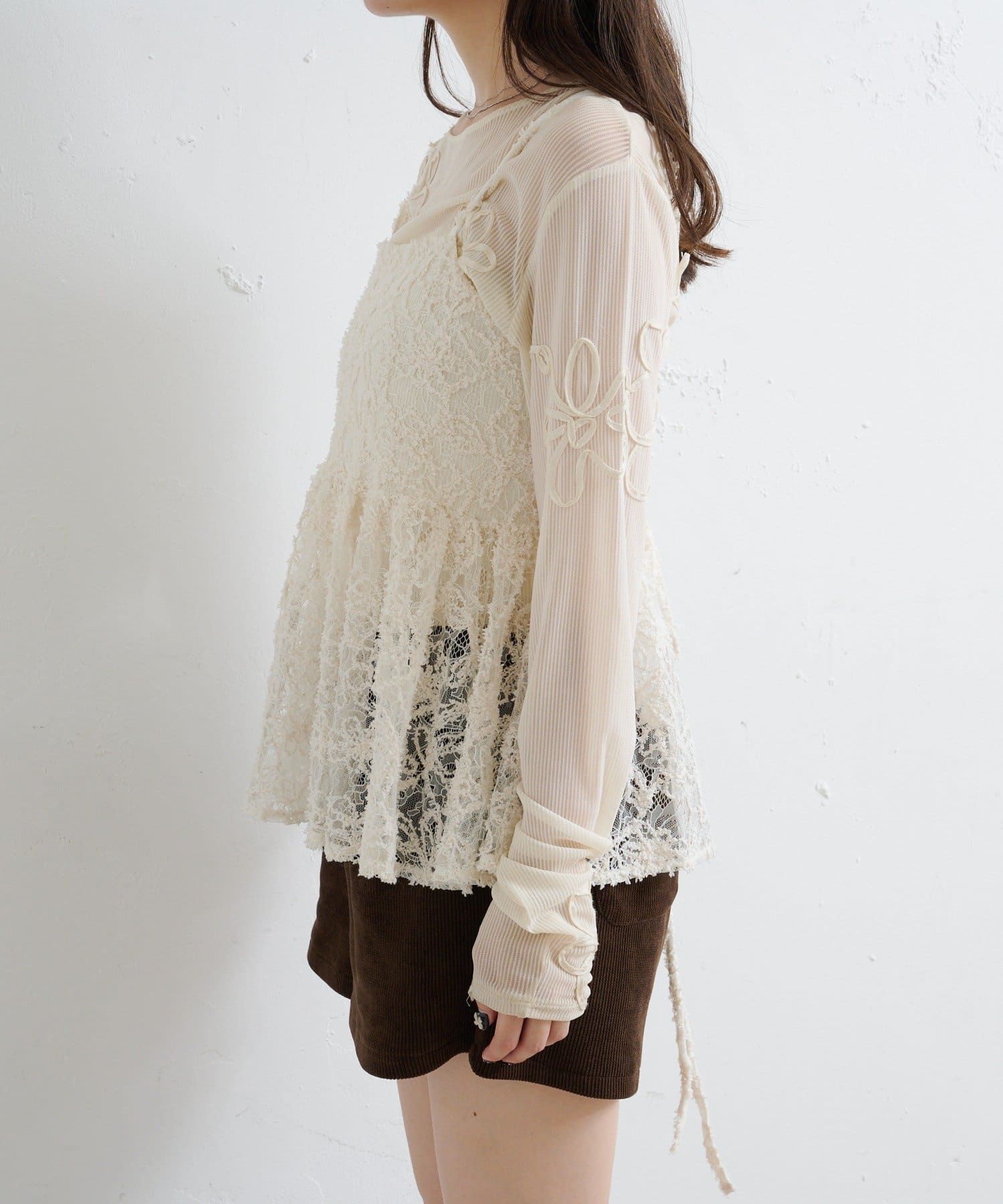 Kastane(カスタネ) 【WEB先行】フェザーライクレースビスチェ