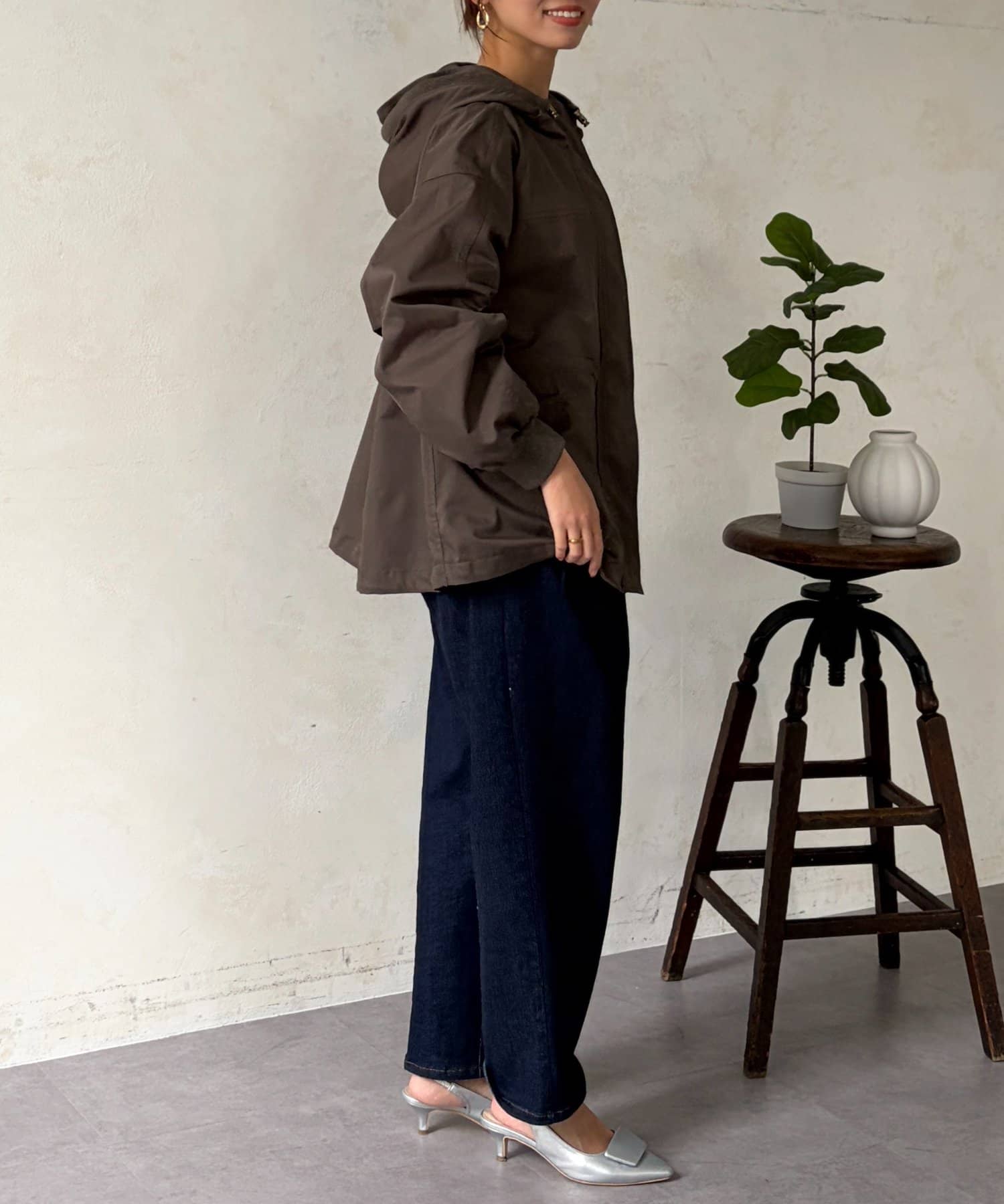 Chez toi(シェトワ) リブラメフードモッズジャケット