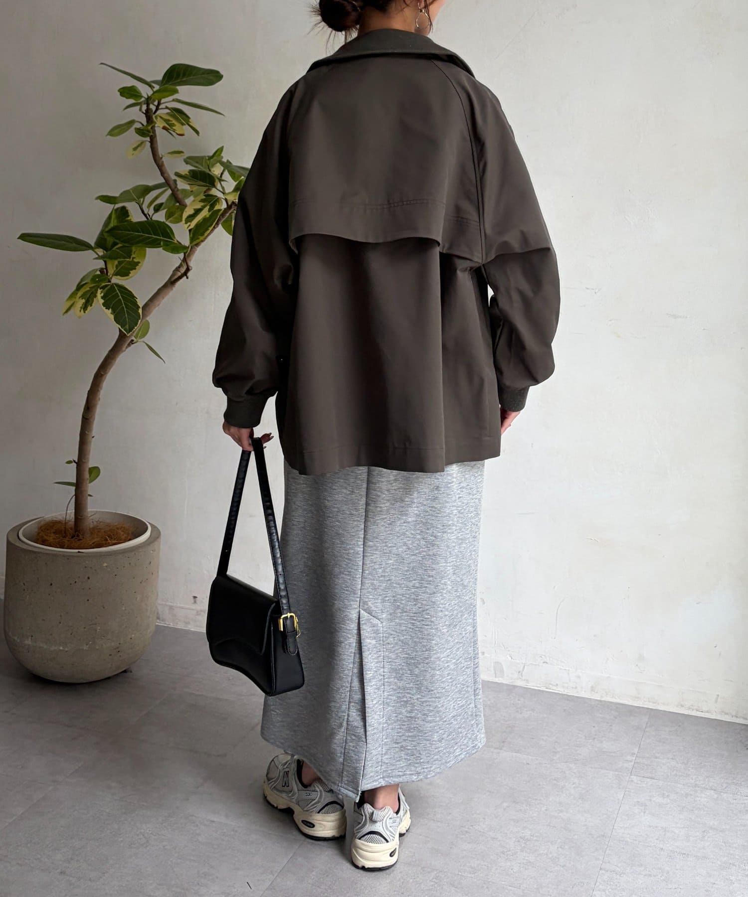 Chez toi(シェトワ) リブラメレイヤードトレンチコート