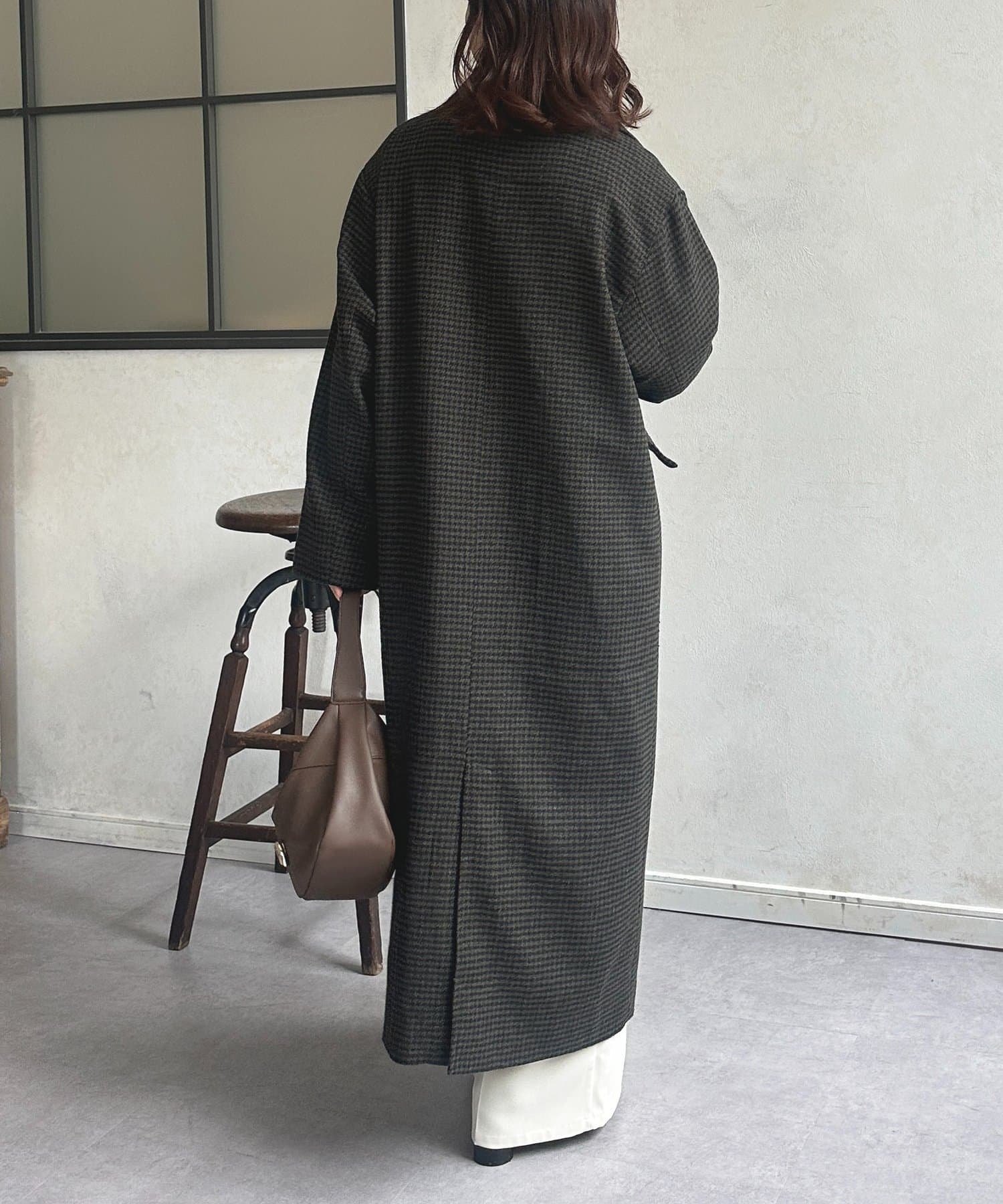 Thevon.(ゼヴォン) チェック柄ロングコート