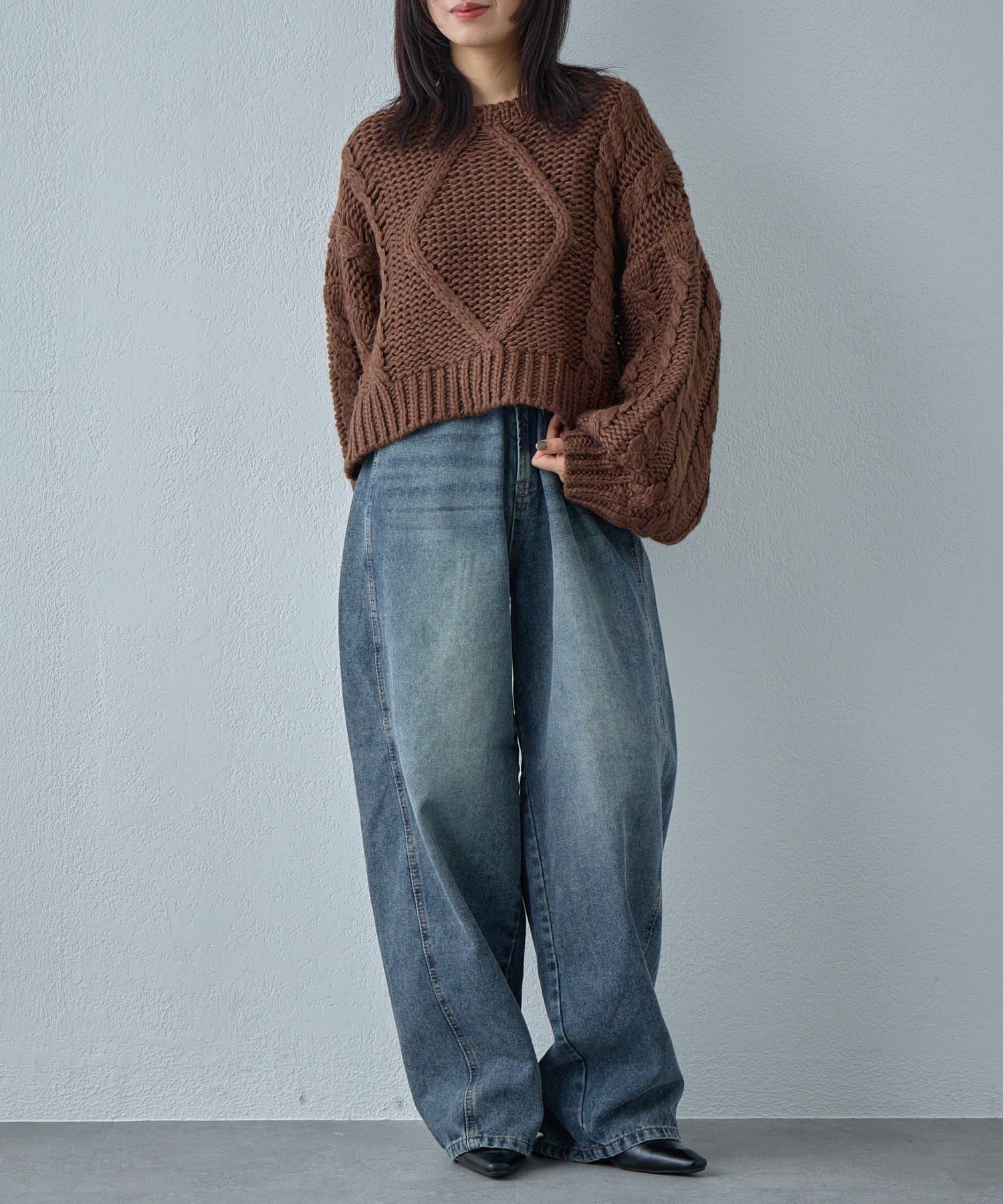 -goocy-(グーシー) ロービングケーブルショートプルオーバー