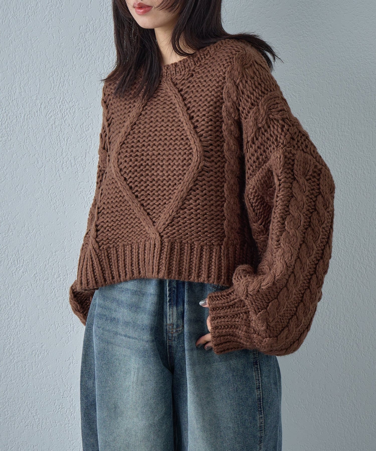 -goocy-(グーシー) ロービングケーブルショートプルオーバー