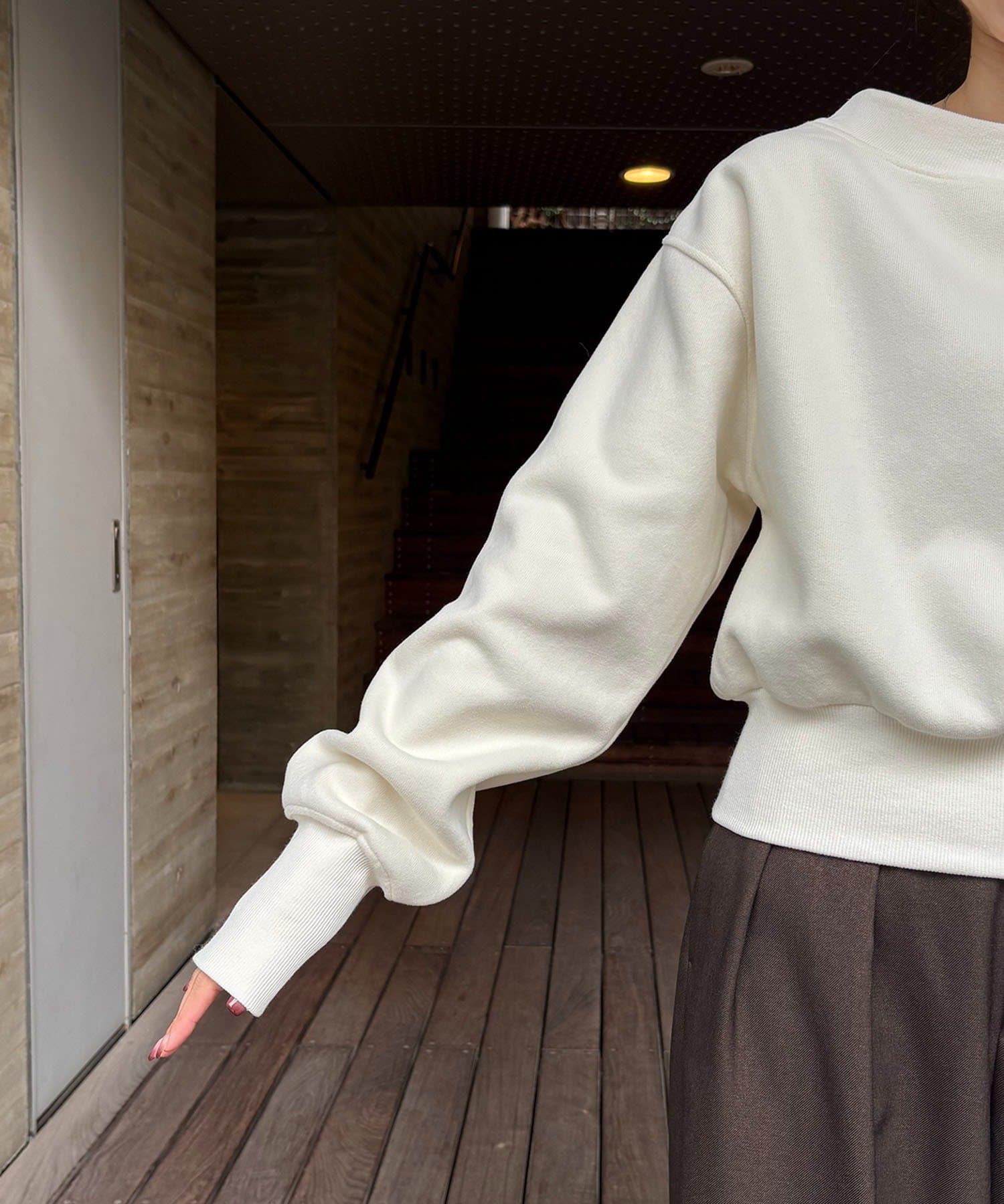 CAPRICIEUX LE'MAGE(カプリシュレマージュ) 1ポイントボンディングスウェット