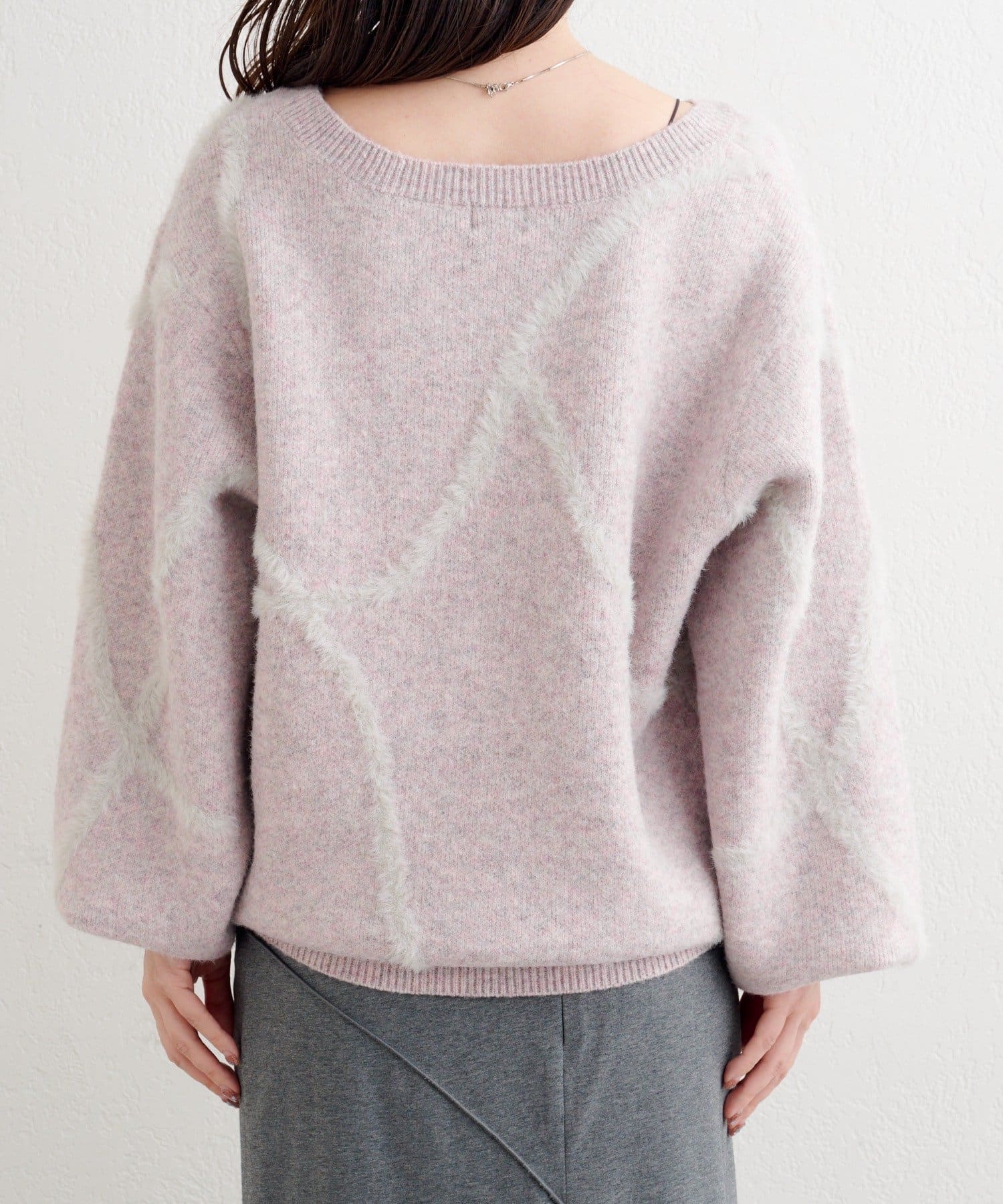 Kastane(カスタネ) B シャギーラインニットプルオーバー