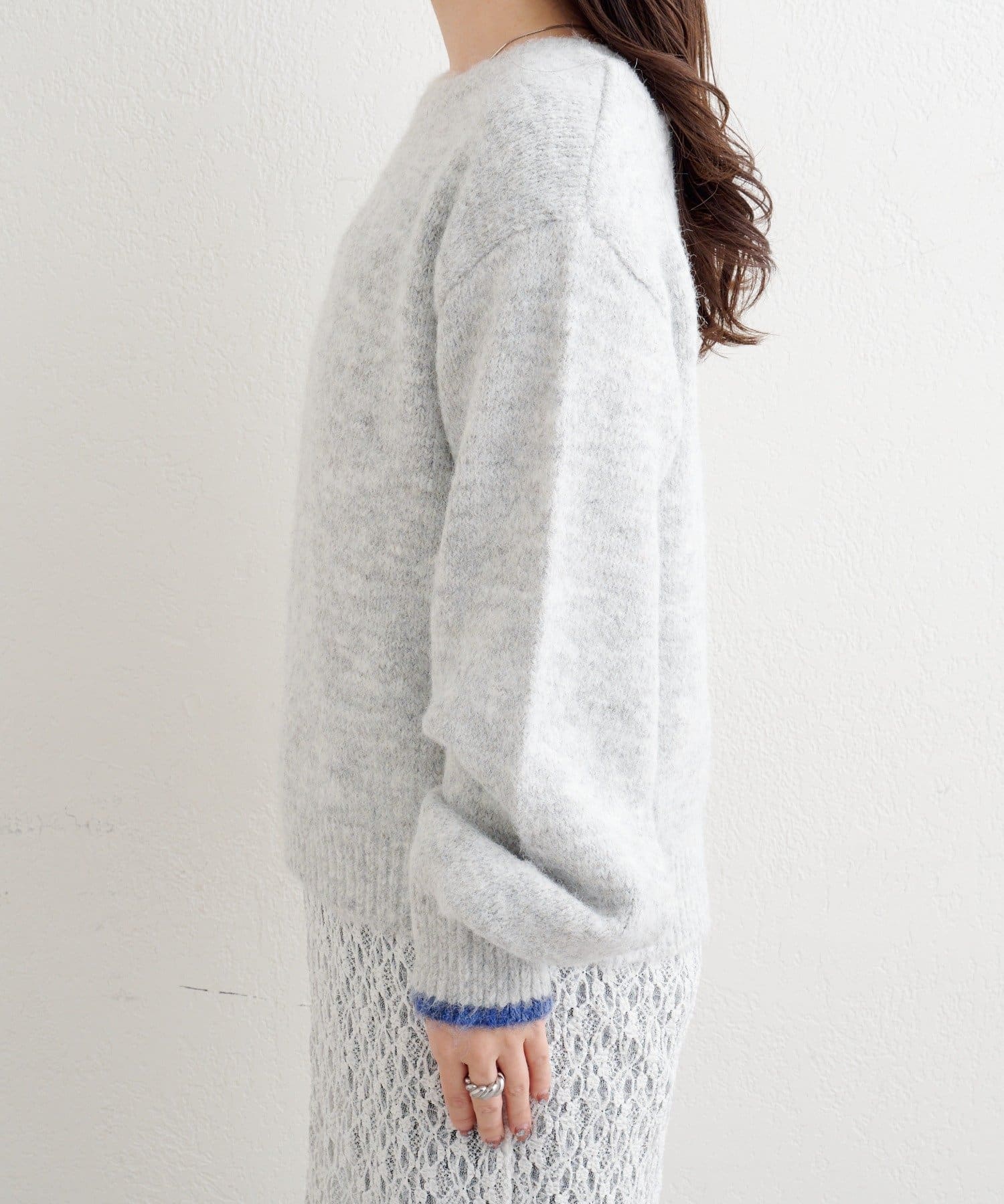 Kastane(カスタネ) B レースアップニットプルオーバー