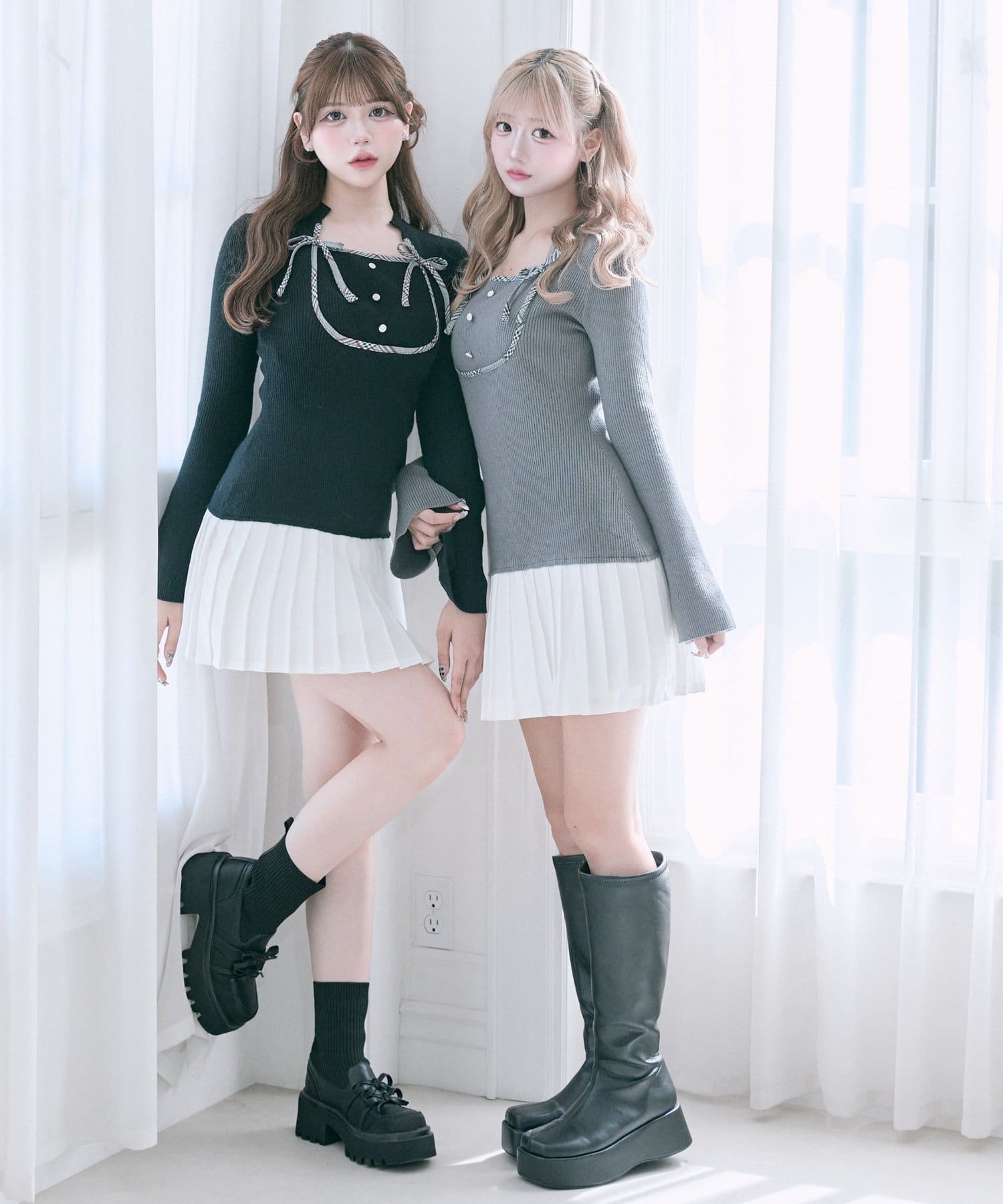 OLIVE des OLIVE(オリーブ デ オリーブ) 【Belle Charme】リボンリボンニットワンピ