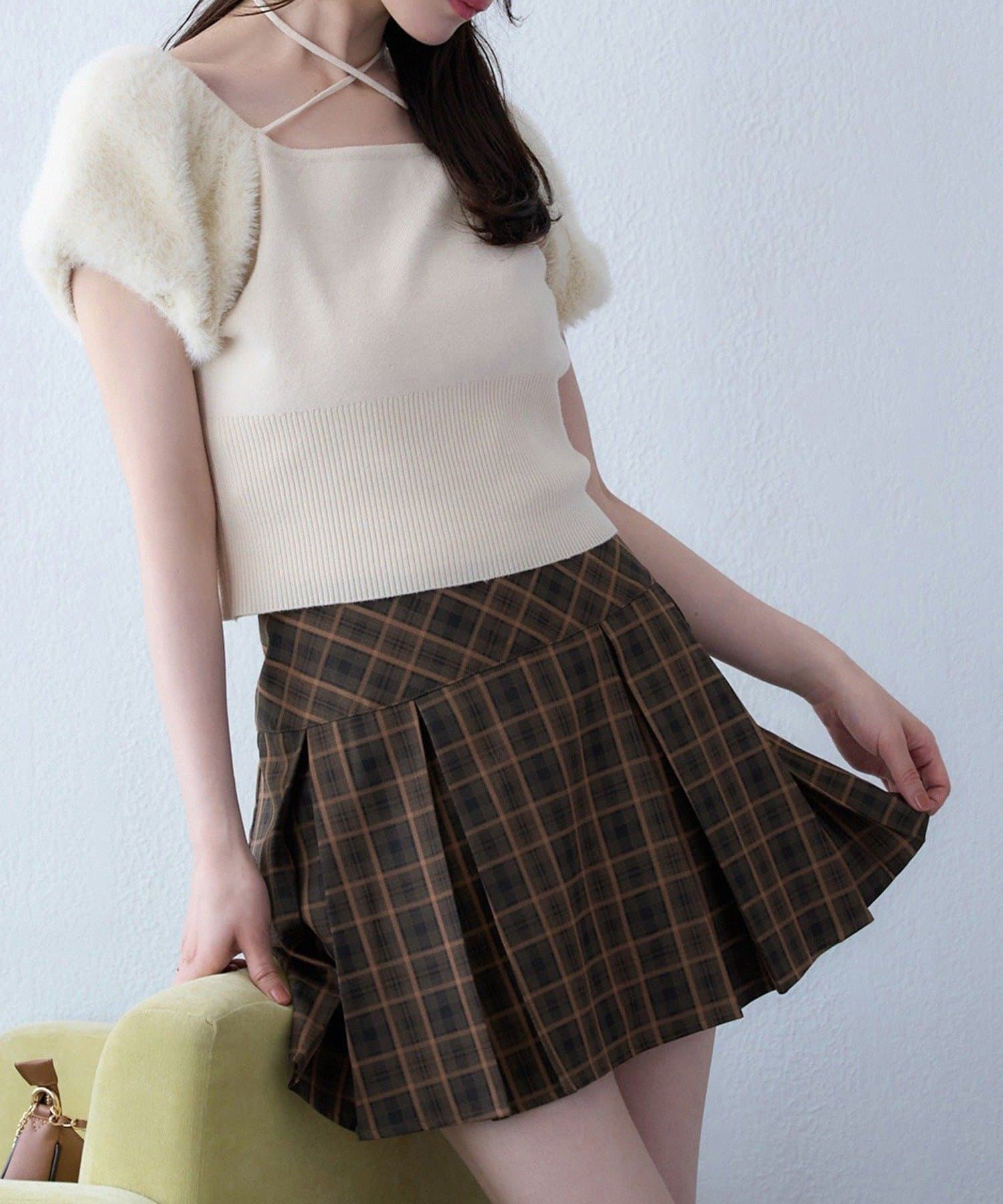 NICE CLAUP / OLIVE des OLIVE OUTLET(ナイスクラップ  / オリーブ デ オリーブ アウトレット) 【one after another】プリーツミニスカート