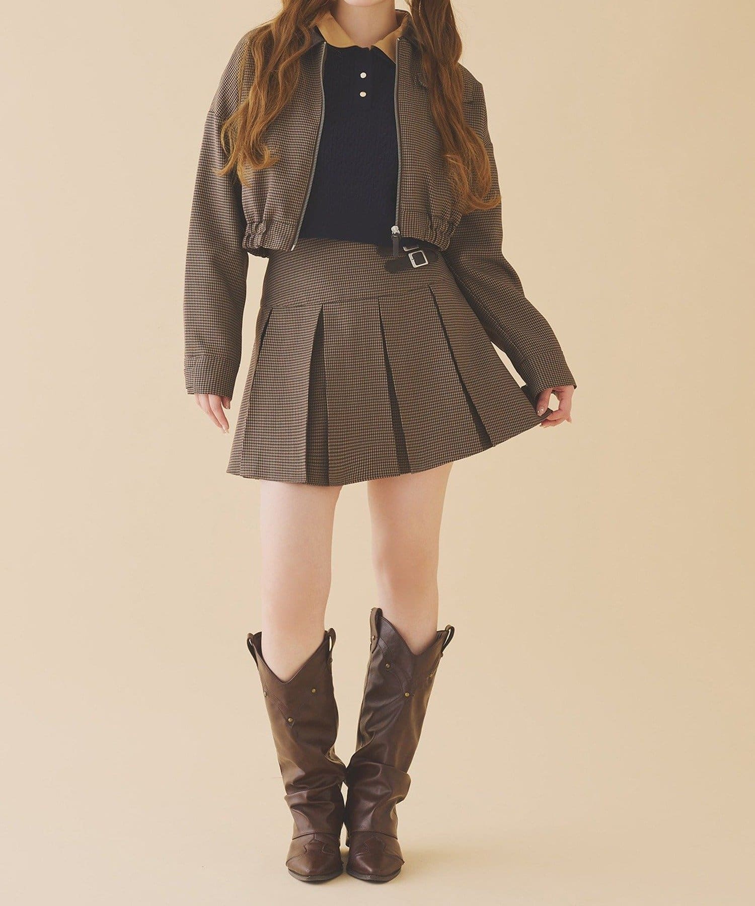 NICE CLAUP / OLIVE des OLIVE OUTLET(ナイスクラップ  / オリーブ デ オリーブ アウトレット) 【one after another】2枚衿ケーブルニット
