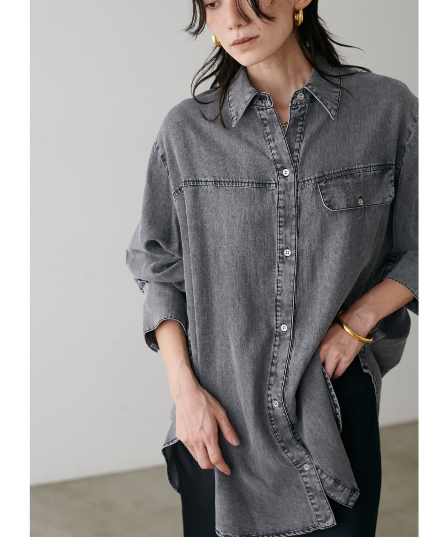 NICE CLAUP / OLIVE des OLIVE OUTLET(ナイスクラップ  / オリーブ デ オリーブ アウトレット) 【LARUTA】テンセルデニムマルチWAYシャツ