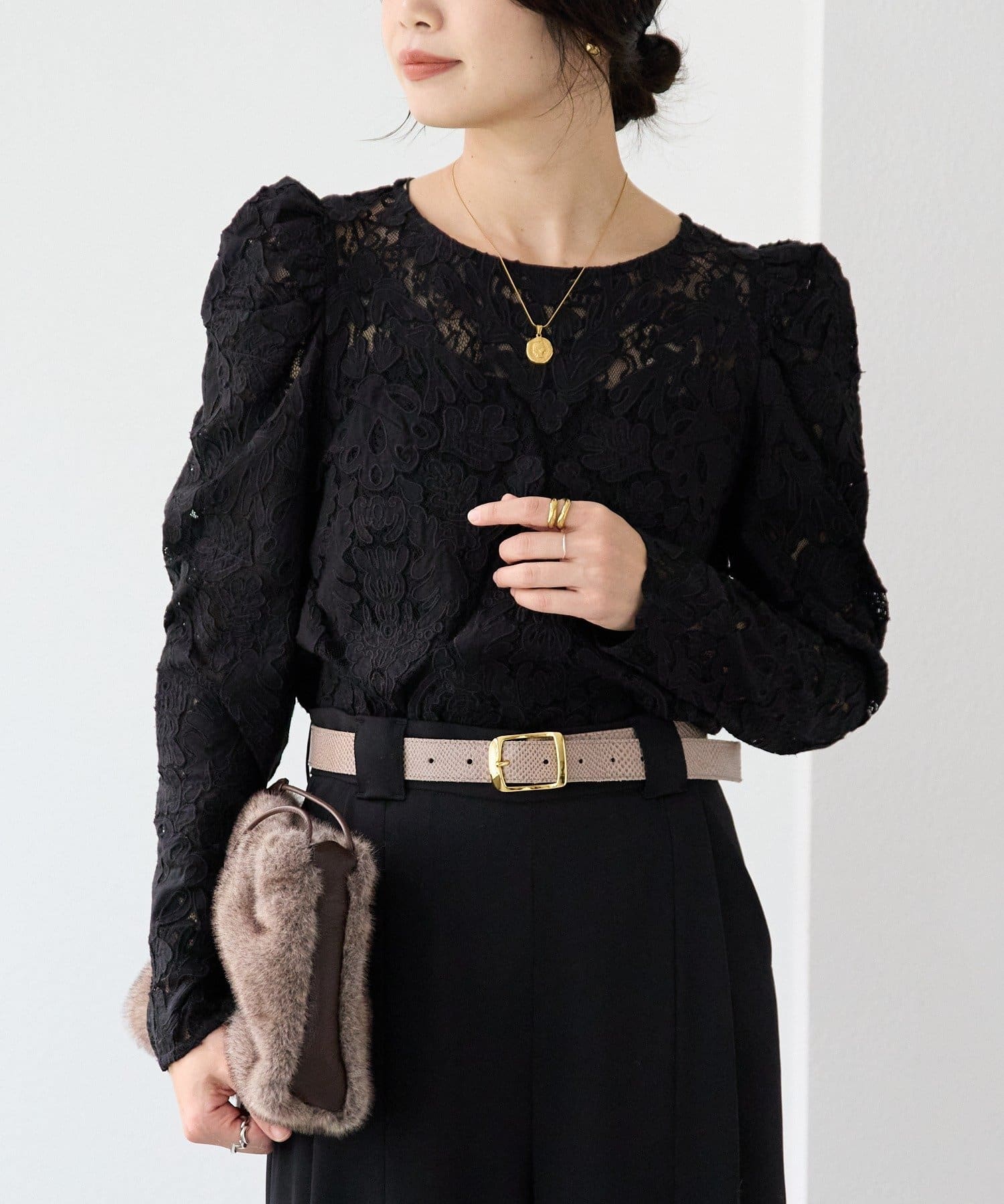 RIVE DROITE(リヴドロワ) 予約【à Nice （ア ・ニース）】クラフトレースブラウス