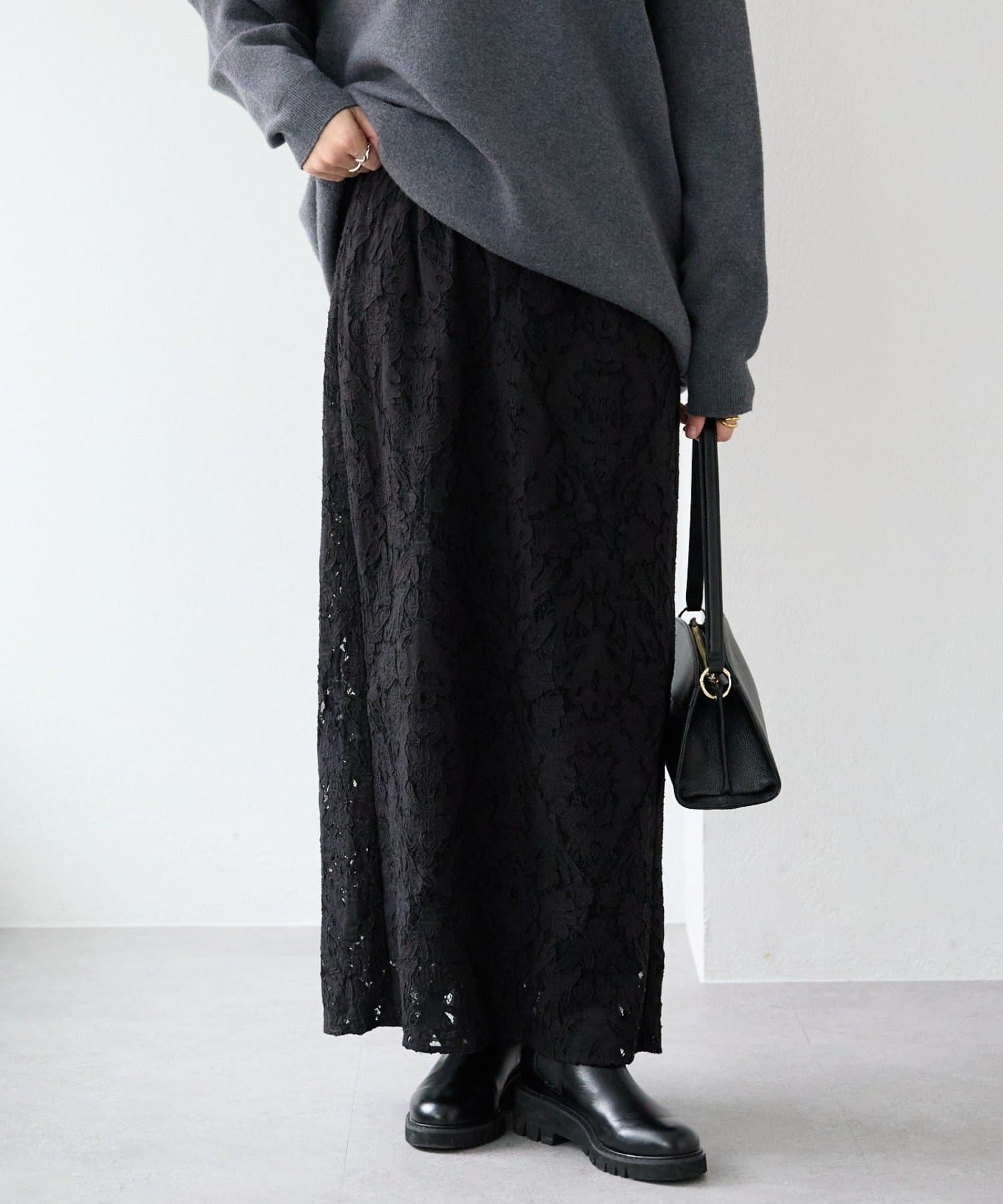 RIVE DROITE(リヴドロワ) 予約【à Nice （ア ・ニース）】クラフトレーススカート