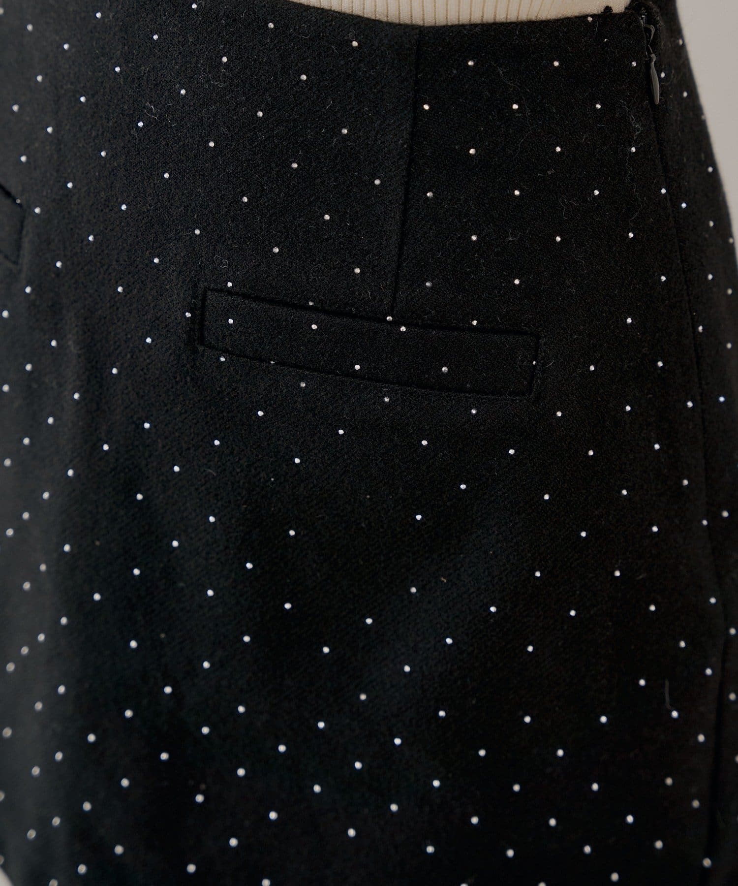 Chico(チコ) ラインストーン台形タイトミニスカート