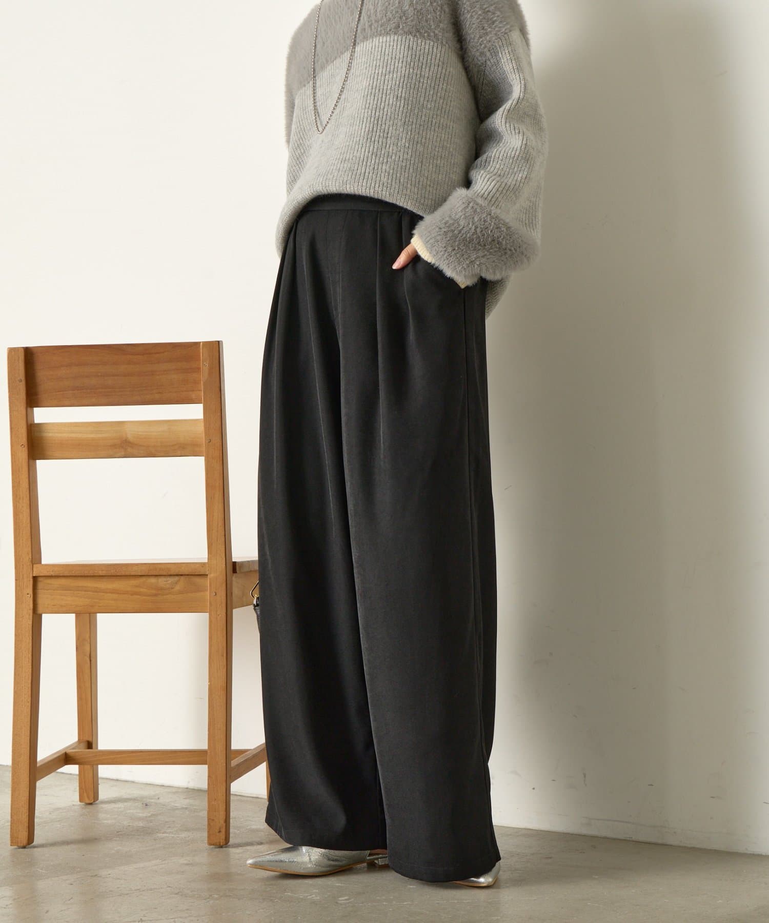 Jena　espace merveilleux(ジェナ　エスパスメルヴェイユ) 2タックワイドパンツ