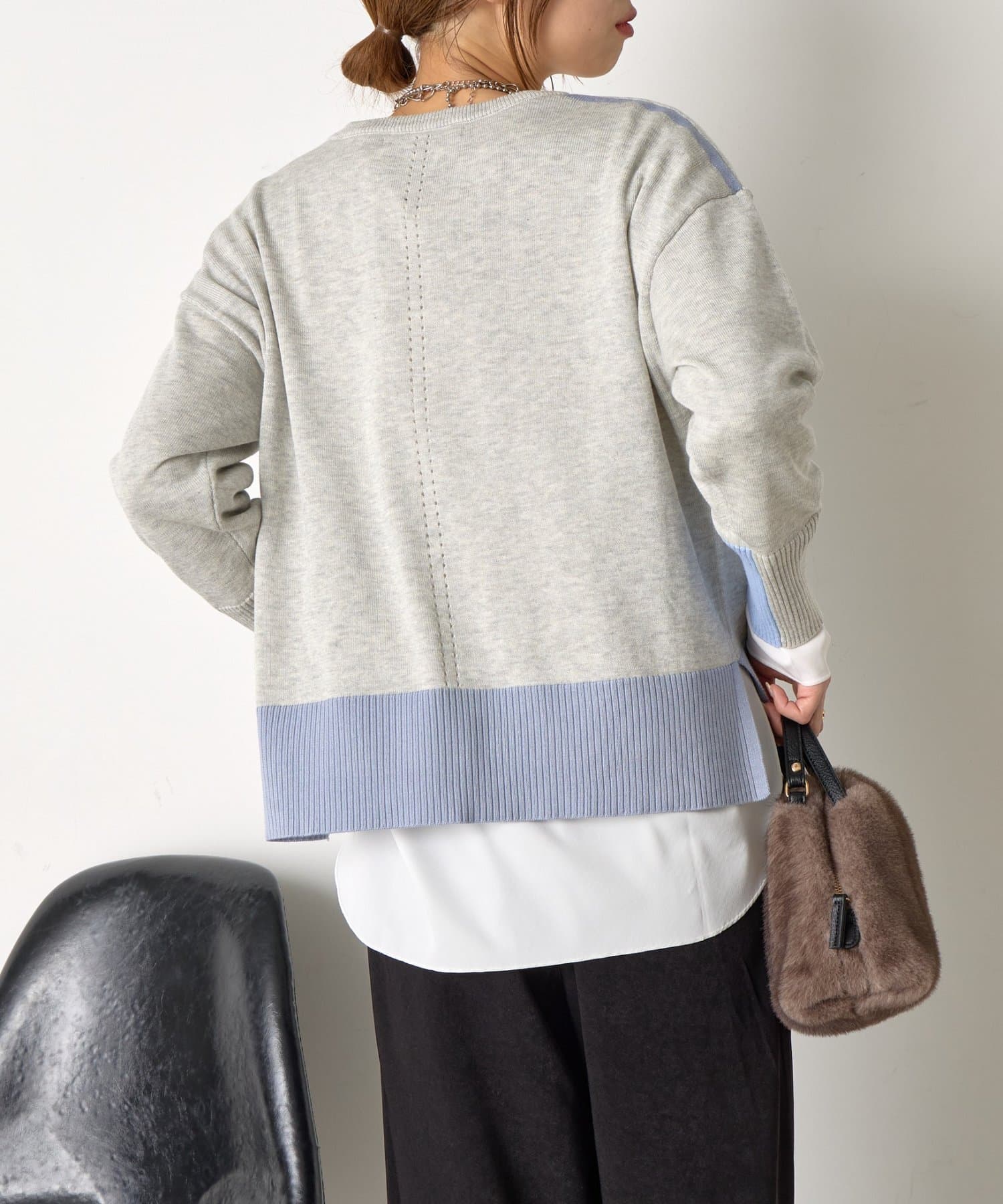 Jena　espace merveilleux(ジェナ　エスパスメルヴェイユ) 3配色ボックスニット