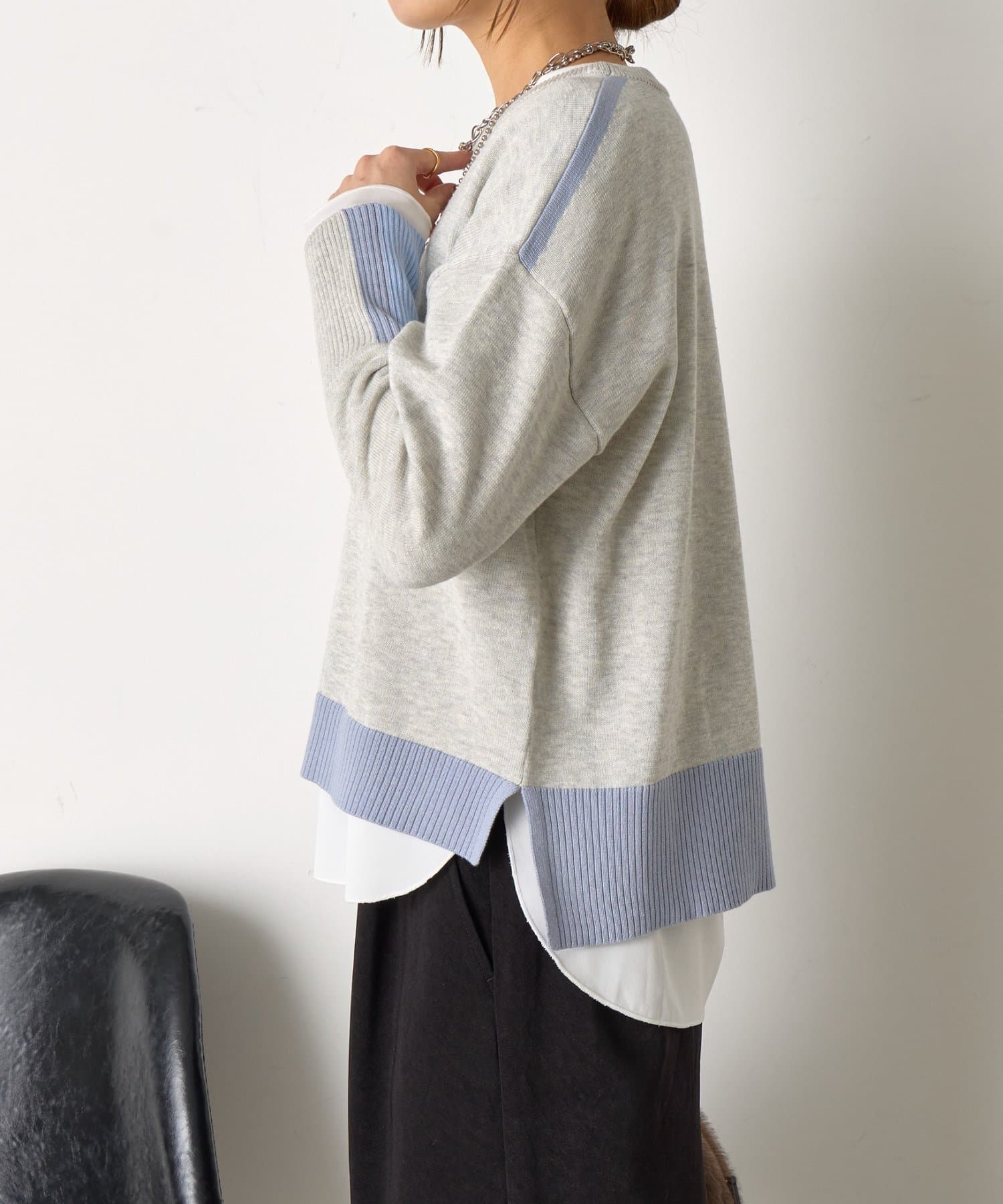 Jena　espace merveilleux(ジェナ　エスパスメルヴェイユ) 3配色ボックスニット