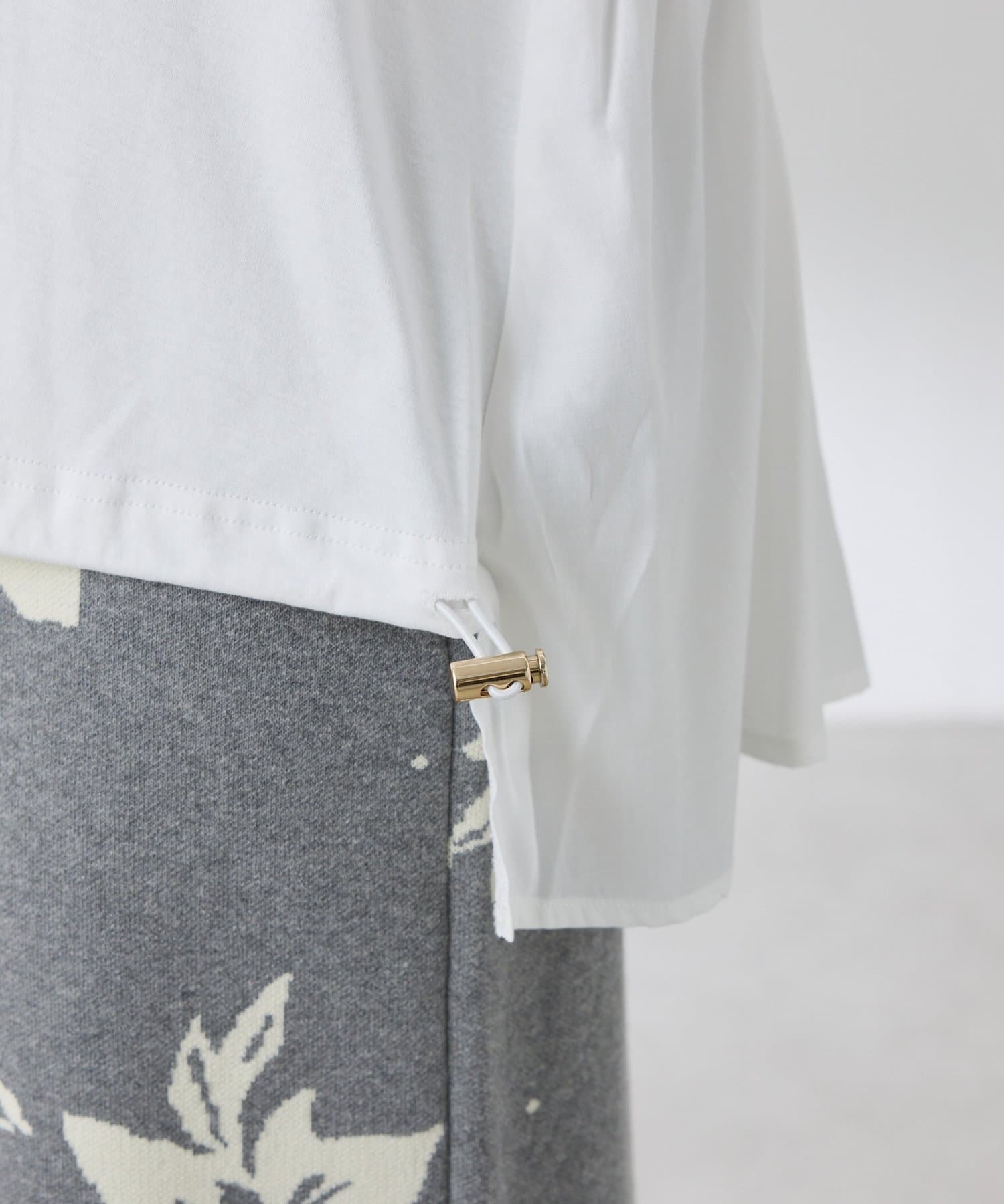 COLLAGE GALLARDAGALANTE(コラージュ ガリャルダガランテ) 【お尻周りカバー】ドッキング裾ドロストカットソー