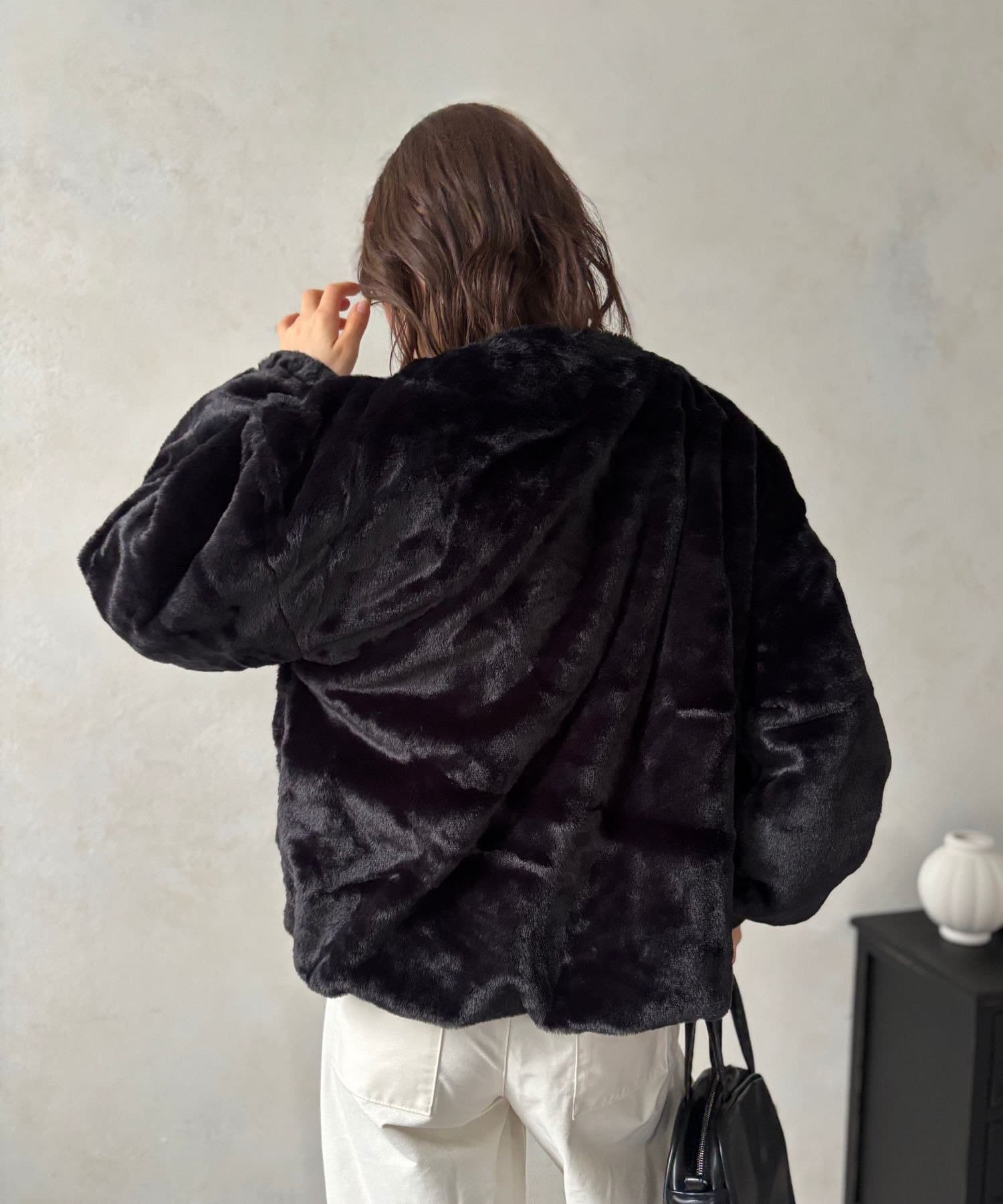 LOCUST(ローカスト) フェイクファーノーカラーブルゾン