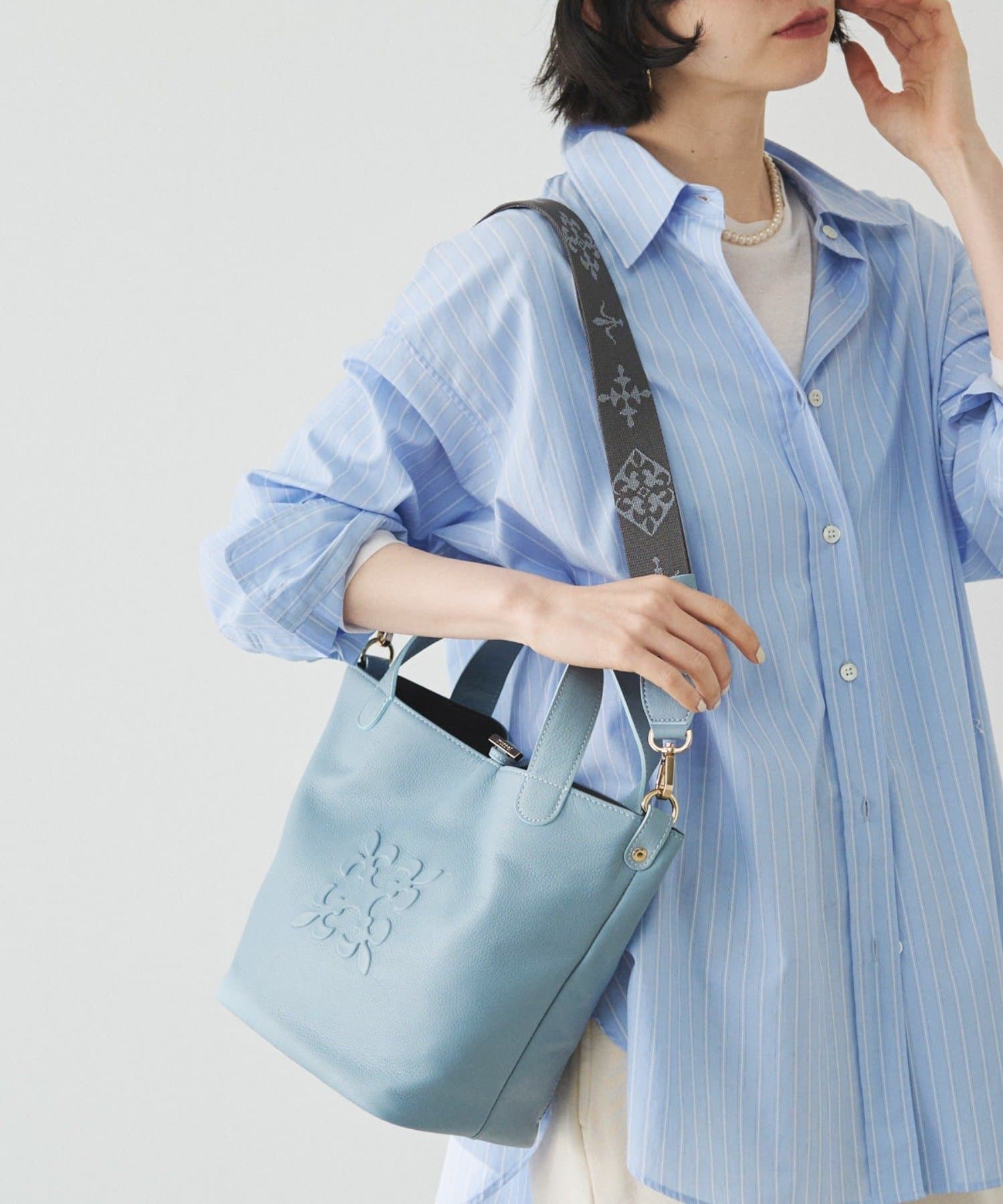 russet(ラシット) ［2/12WEB限定新色予約スタート！］エンボスモノグラム2WAYミニトートバッグ