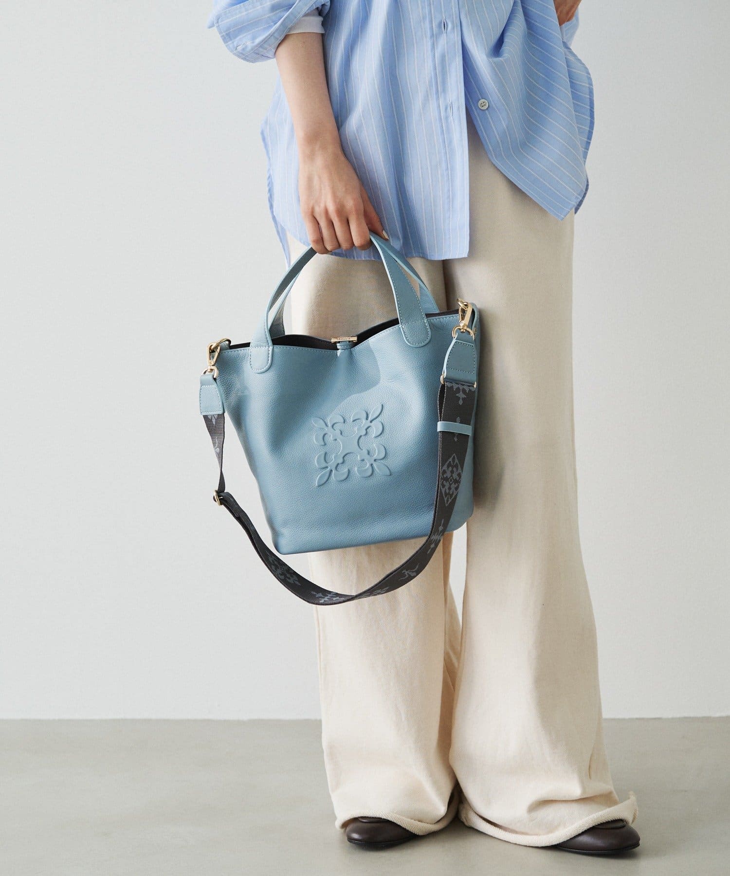 russet(ラシット) ［WEB限定カラーあり］エンボスモノグラム2WAYミニトートバッグ