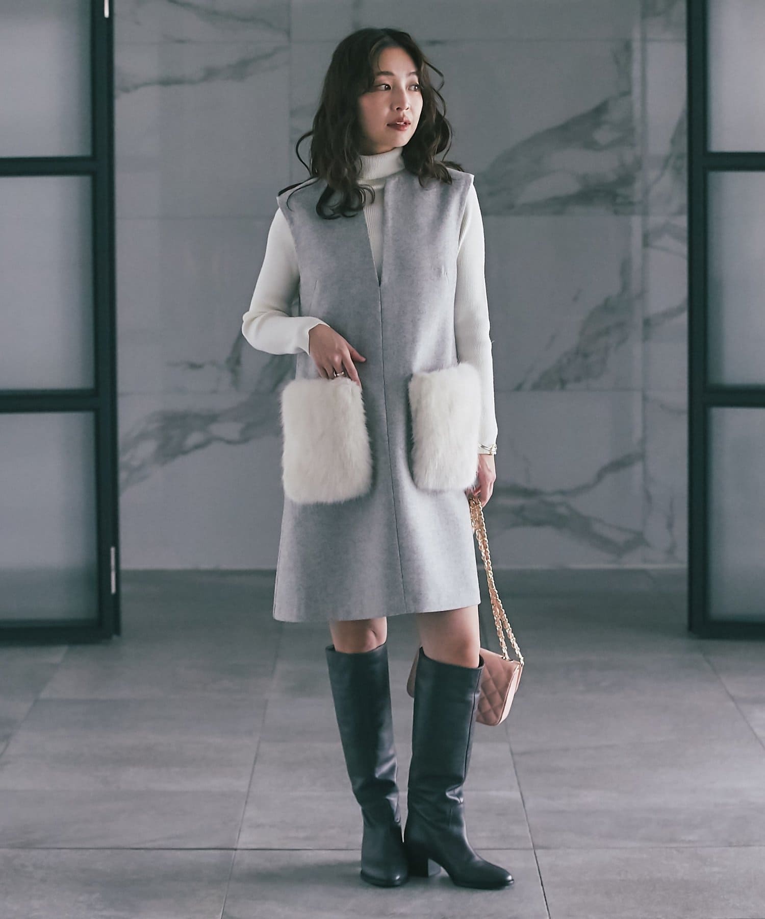 La boutique BonBon(ラブティックボンボン) 【miki監修・復刻】ポケットファーツィードジャンドレ