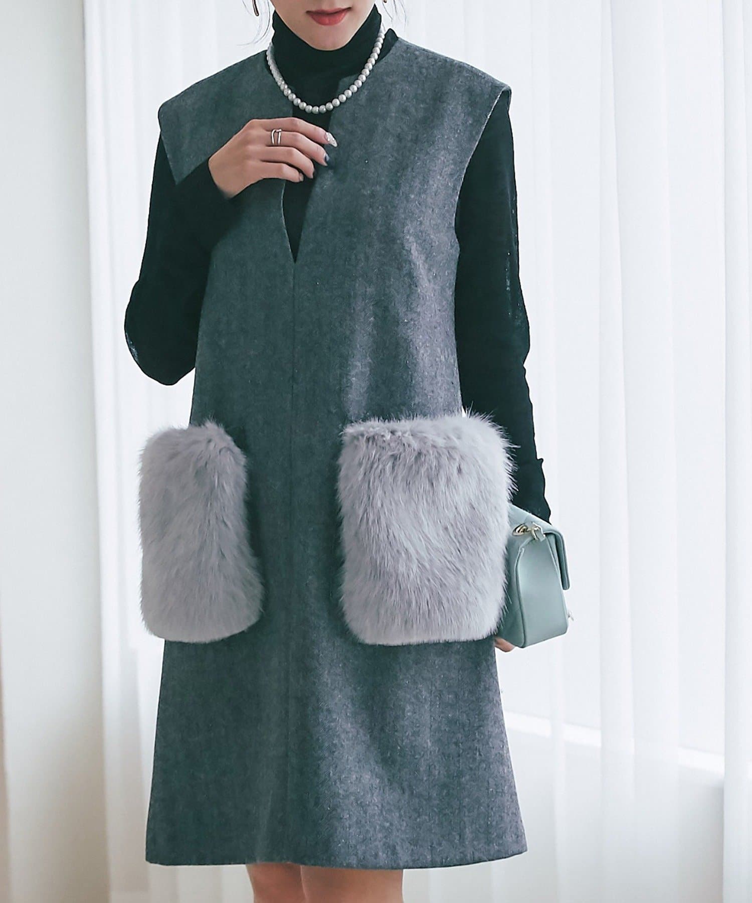 La boutique BonBon(ラブティックボンボン) 【miki監修・復刻】ポケットファーツィードジャンドレ