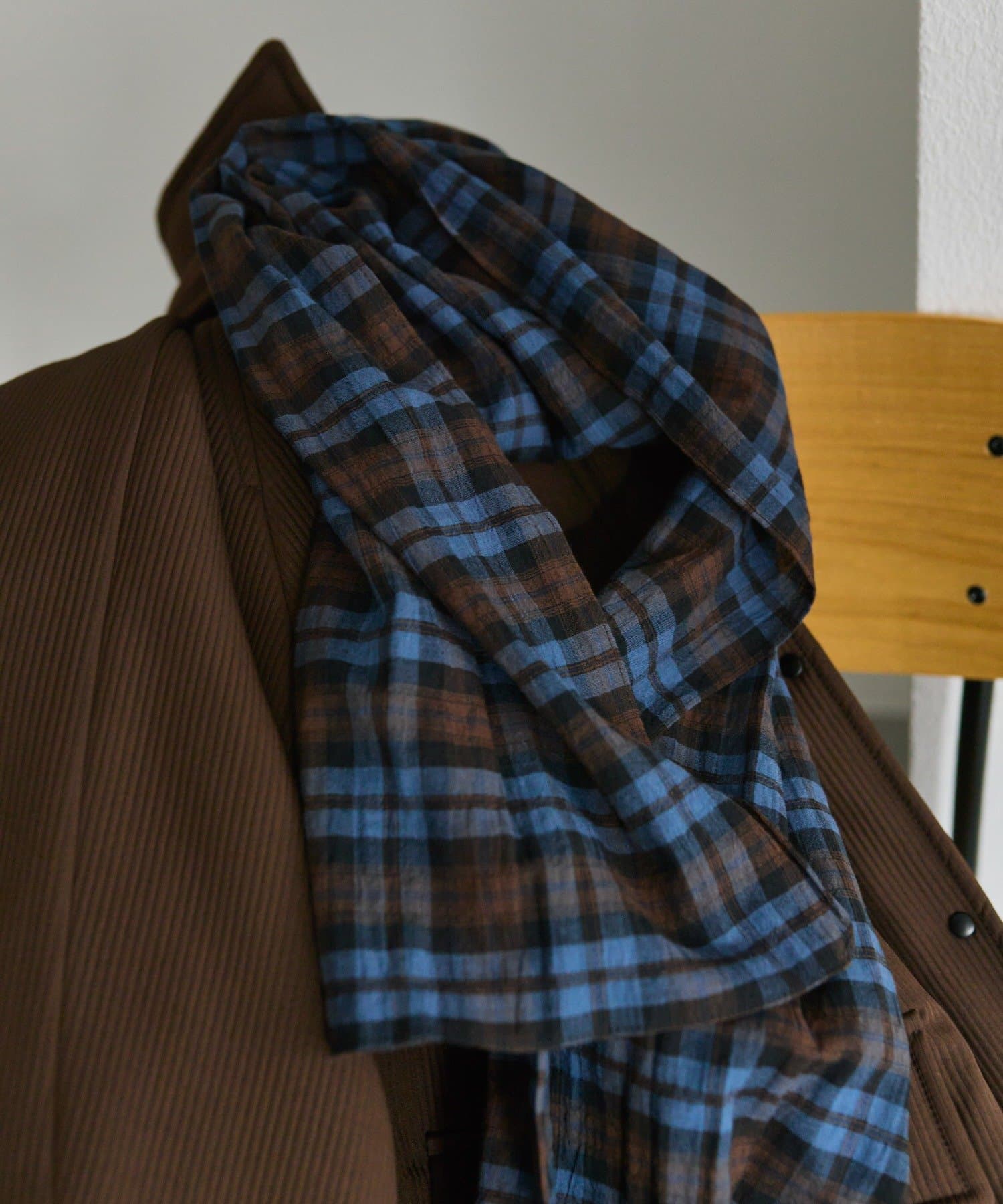 ear PAPILLONNER(イア パピヨネ) コットンタータンチェックストール